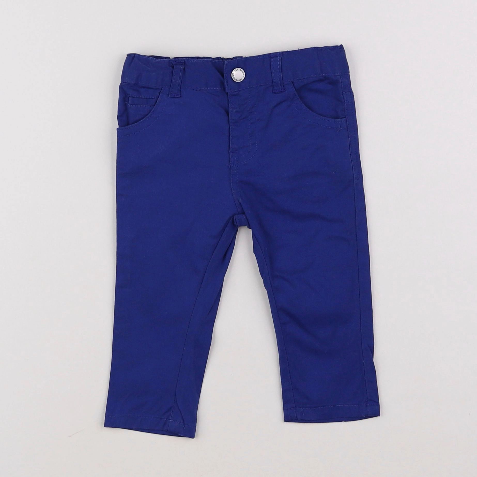 Vertbaudet - pantalon bleu - 9 mois