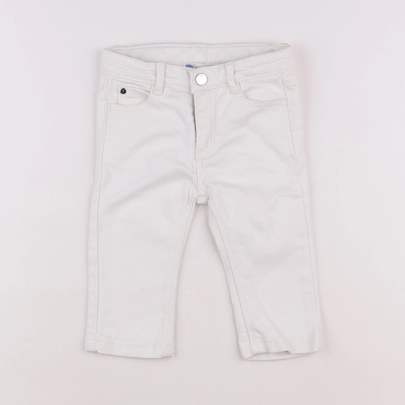 Jacadi - jean blanc - 12 mois