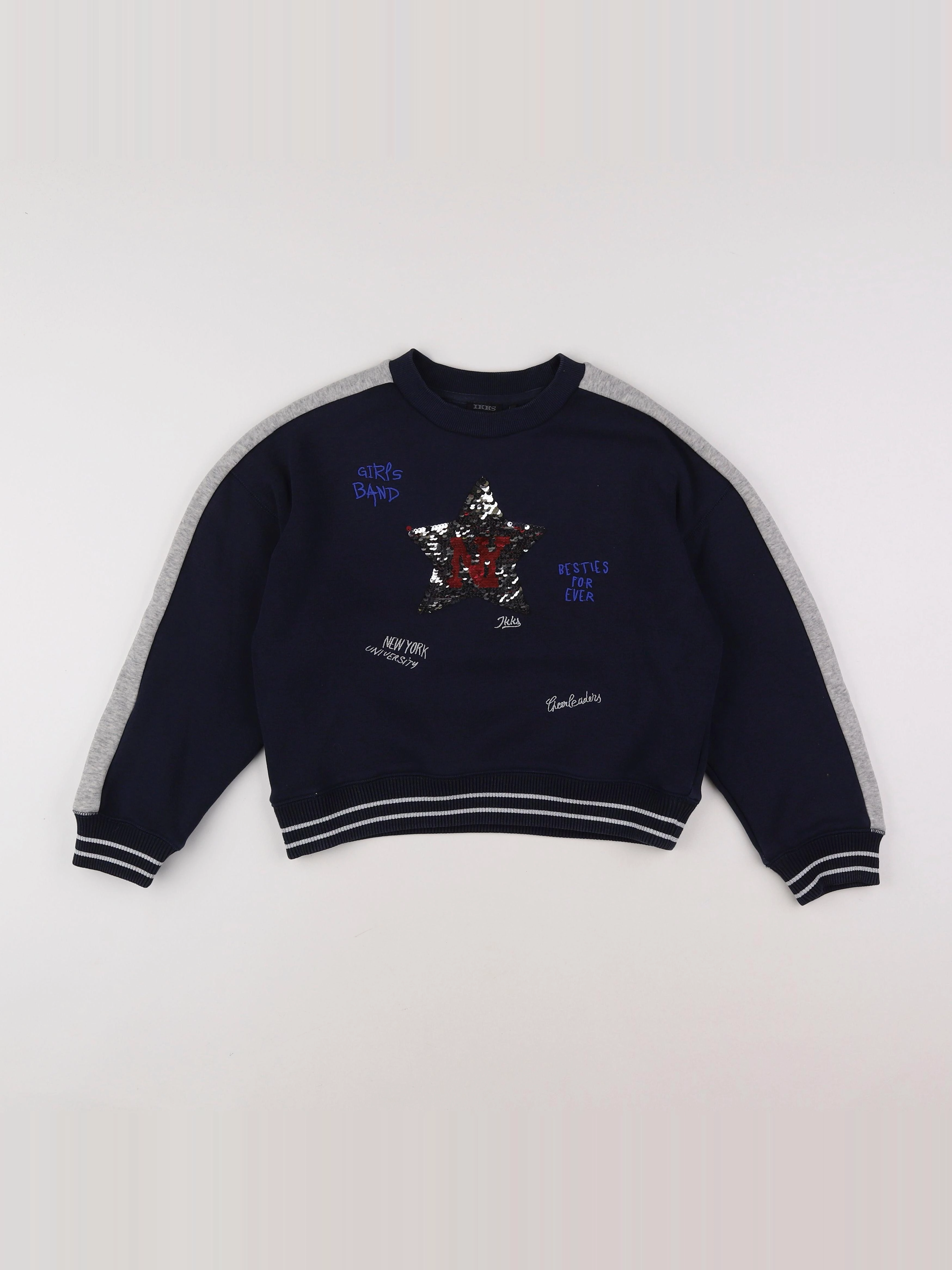 IKKS - sweat bleu - 10 ans