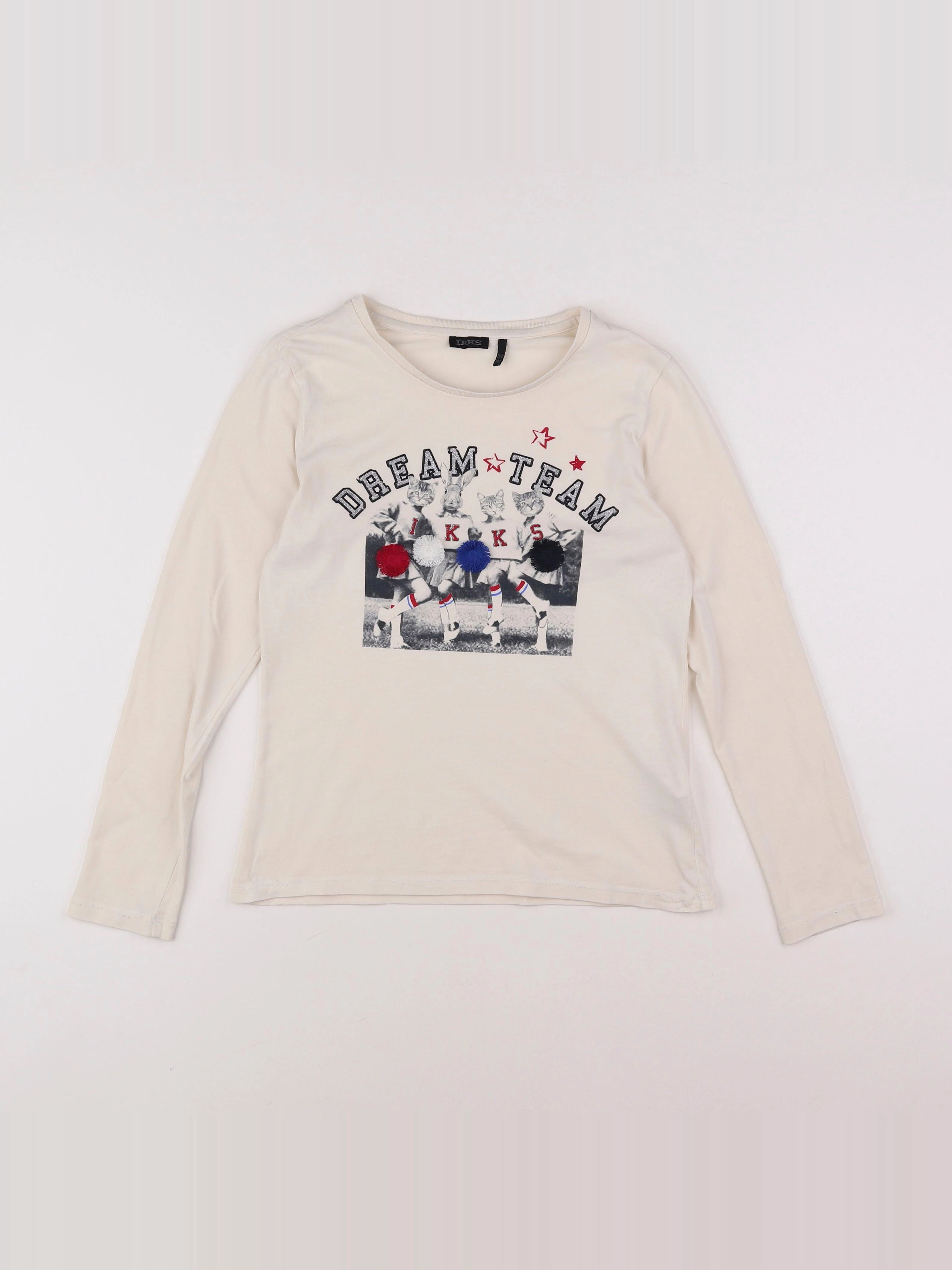 IKKS - tee-shirt beige - 10 ans