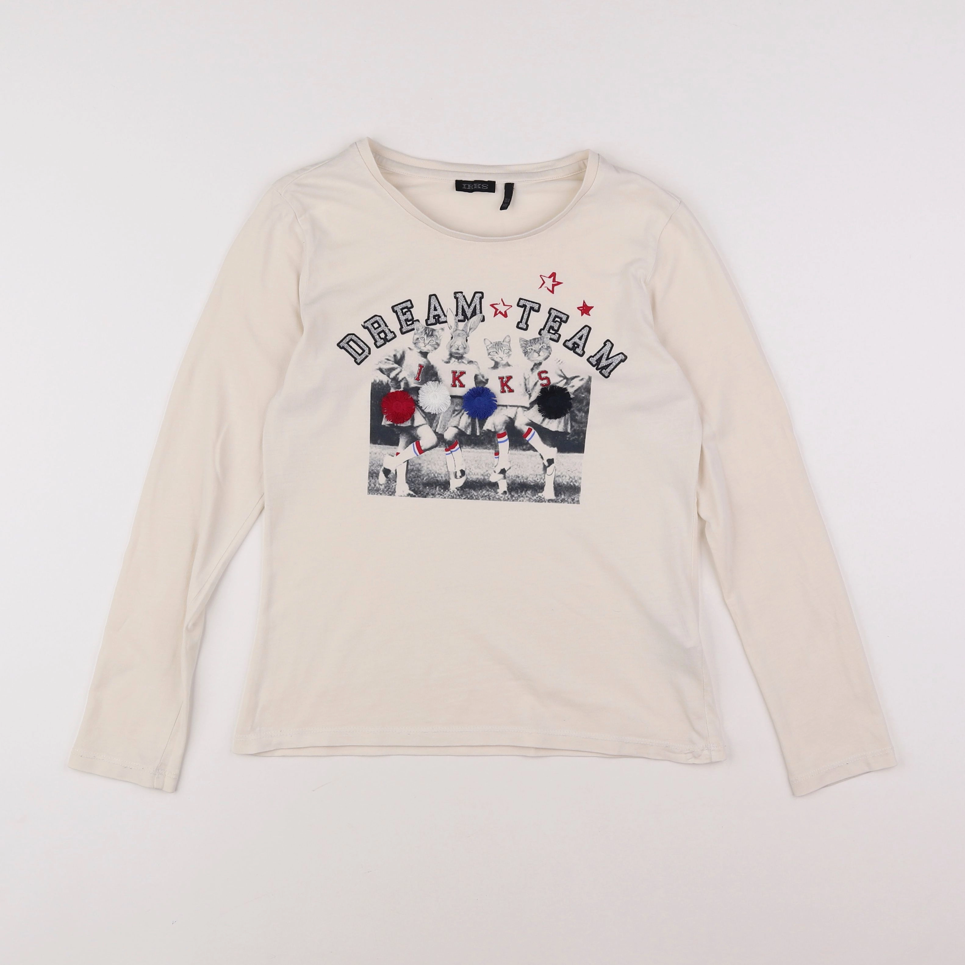 IKKS - tee-shirt beige - 10 ans