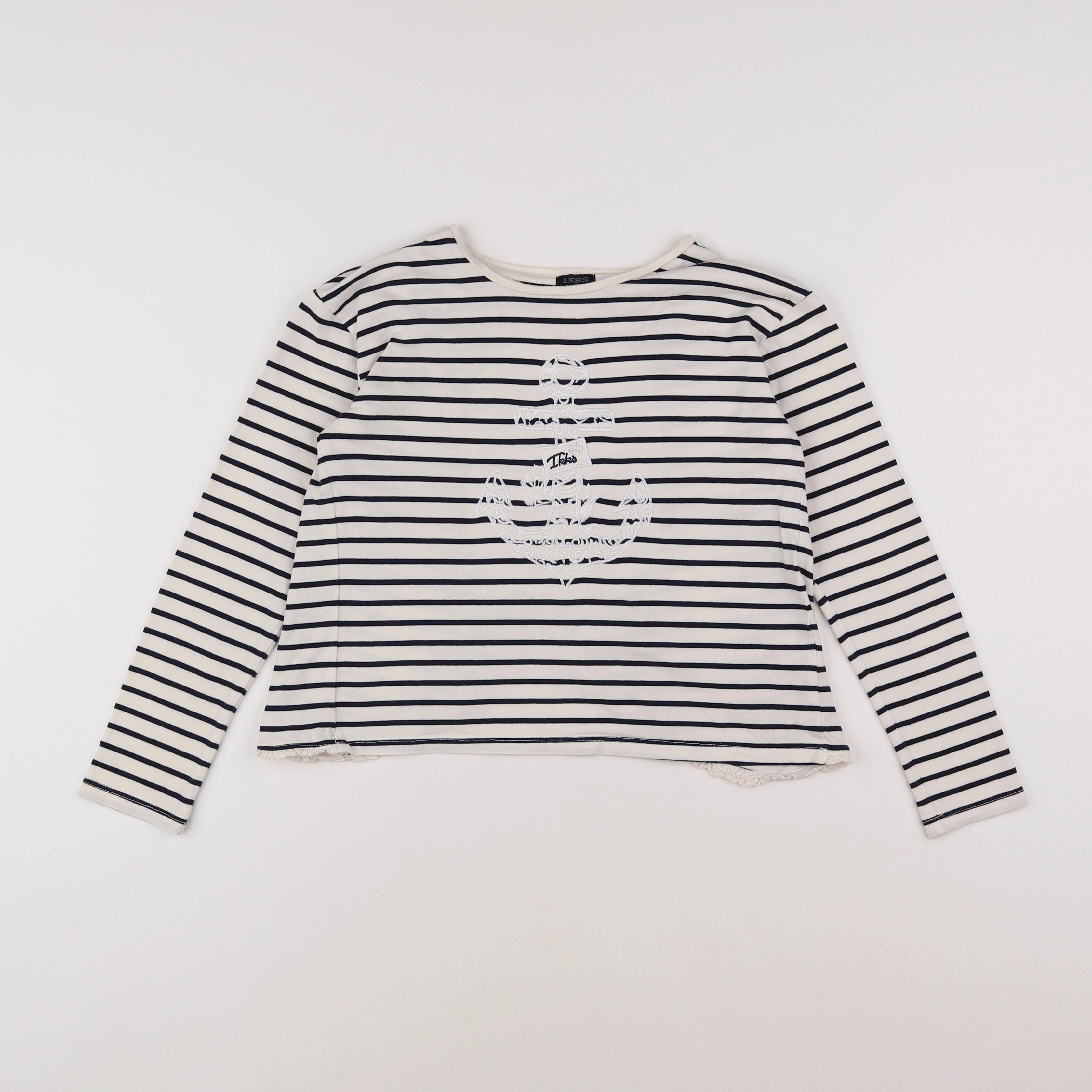 IKKS - tee-shirt bleu, blanc - 10 ans