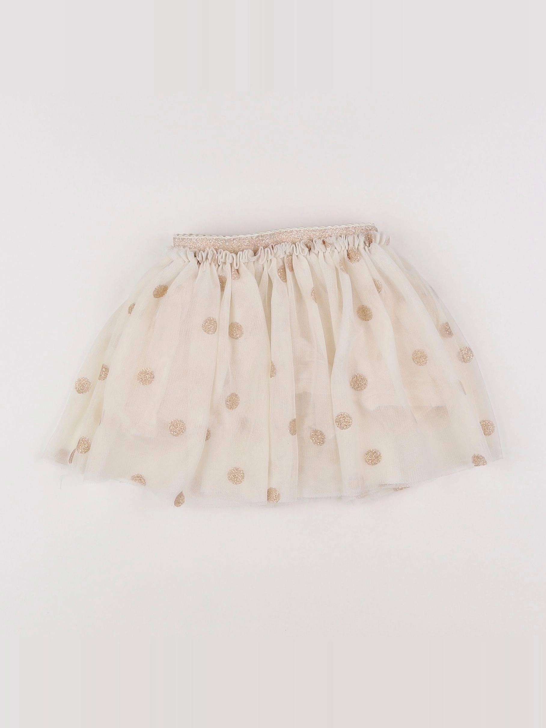 Tape à l'oeil - jupe beige, or - 9 mois