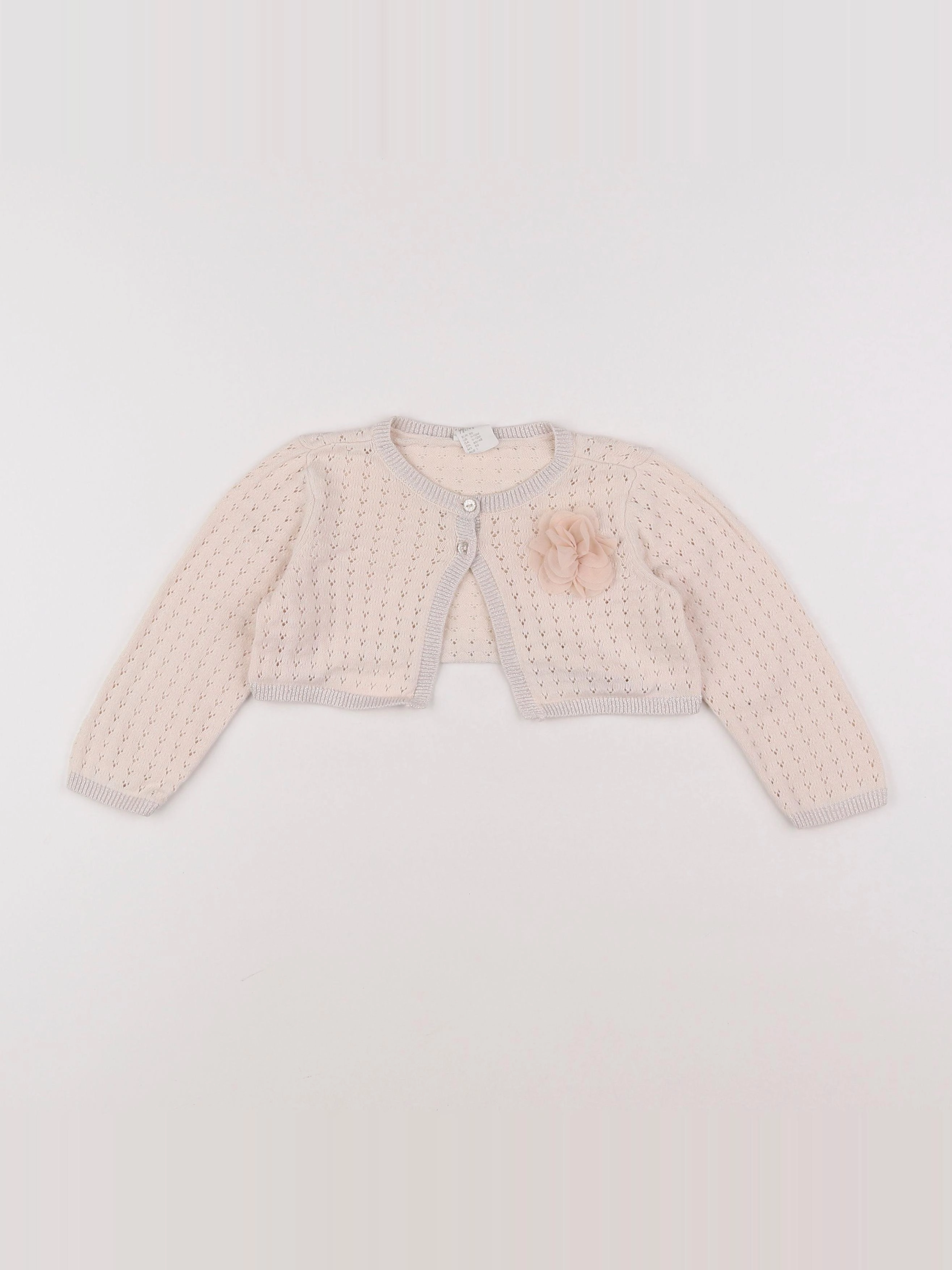 H&M - gilet rose - 9/12 mois