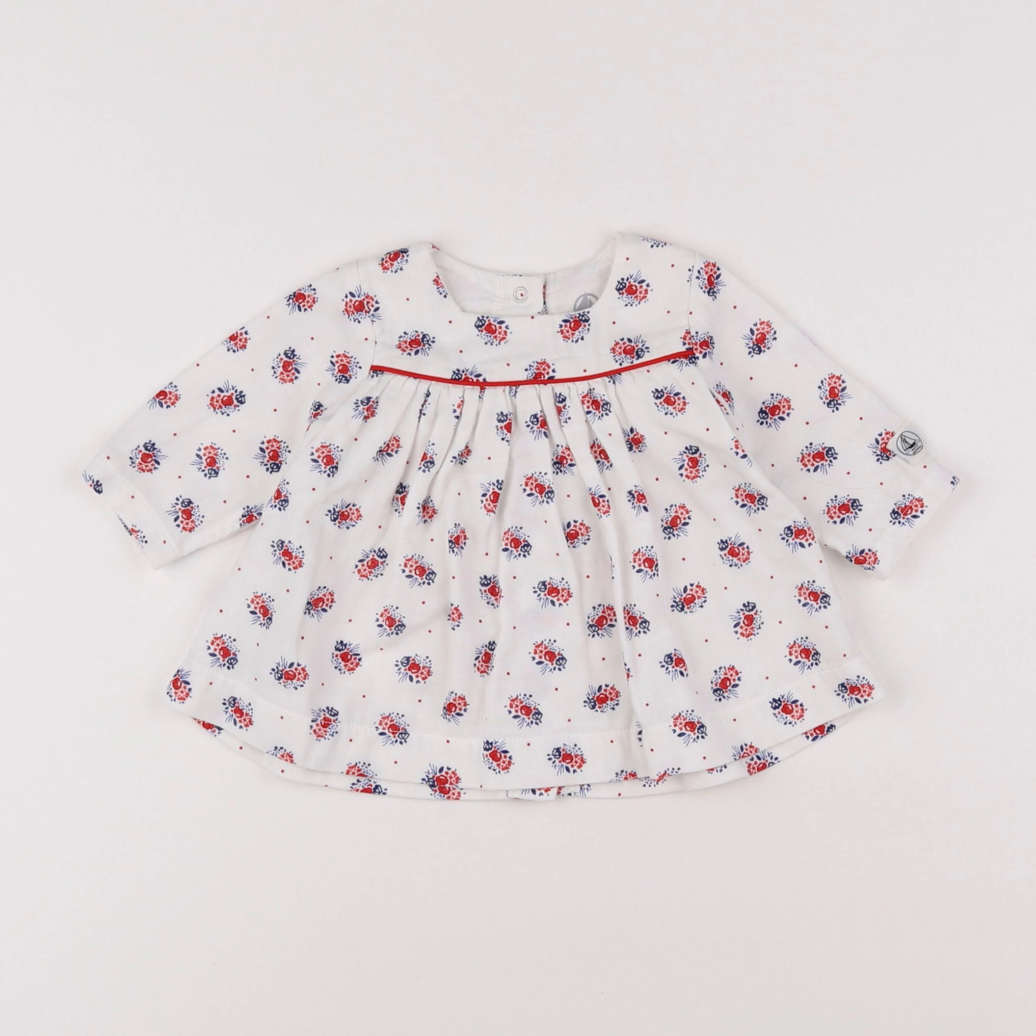 Petit Bateau - robe blanc - 1 mois