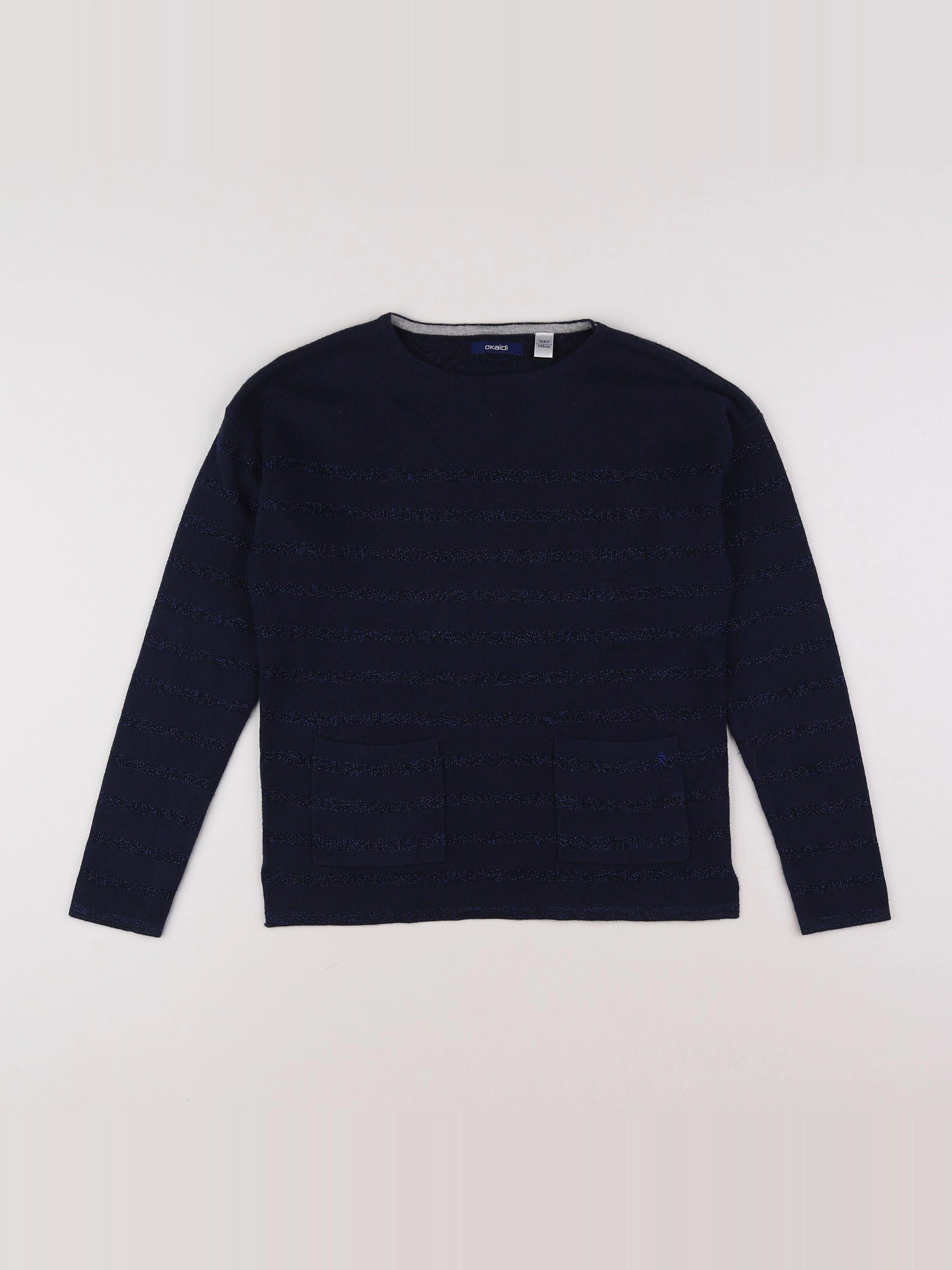 Okaidi - pull bleu - 10 ans