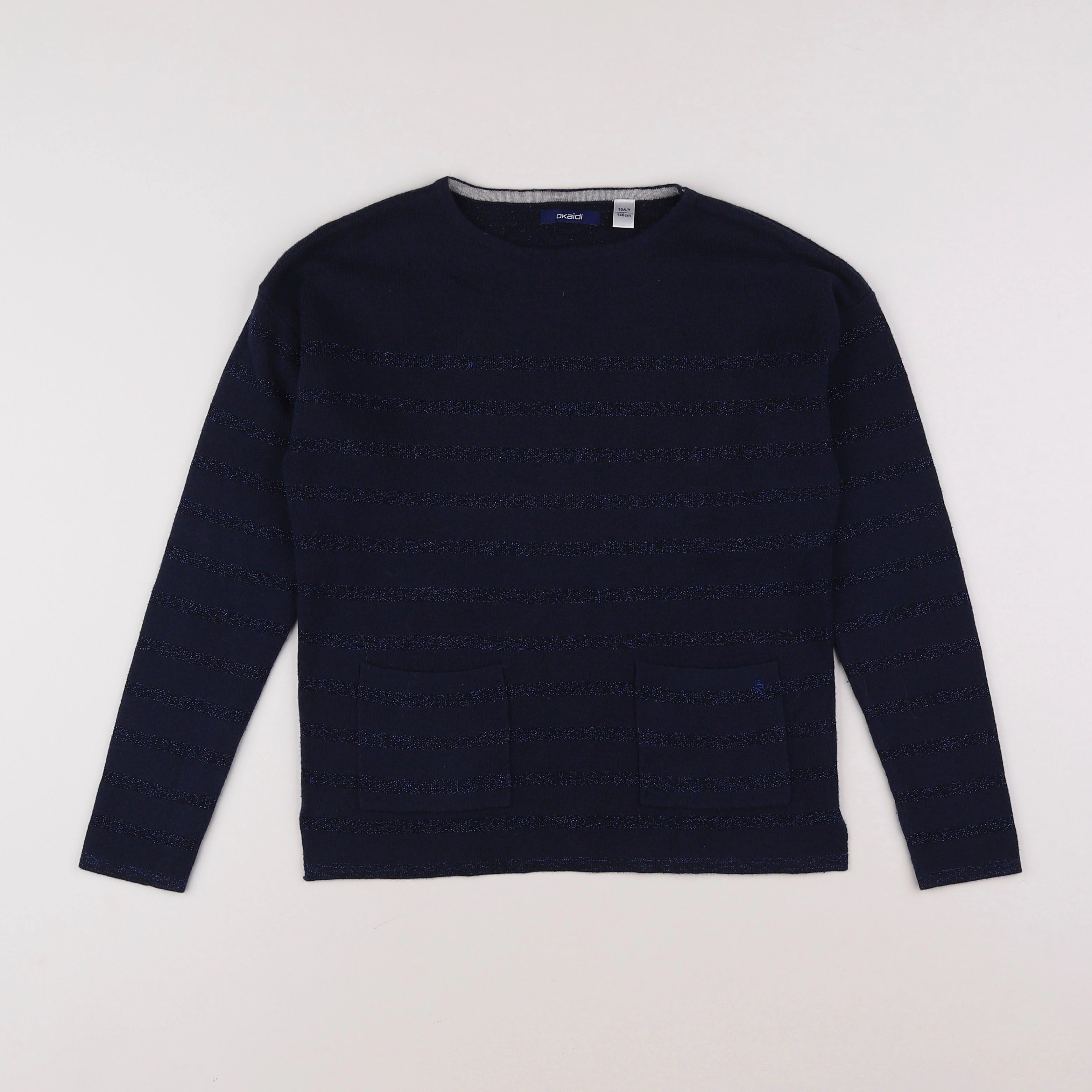 Okaidi - pull bleu - 10 ans