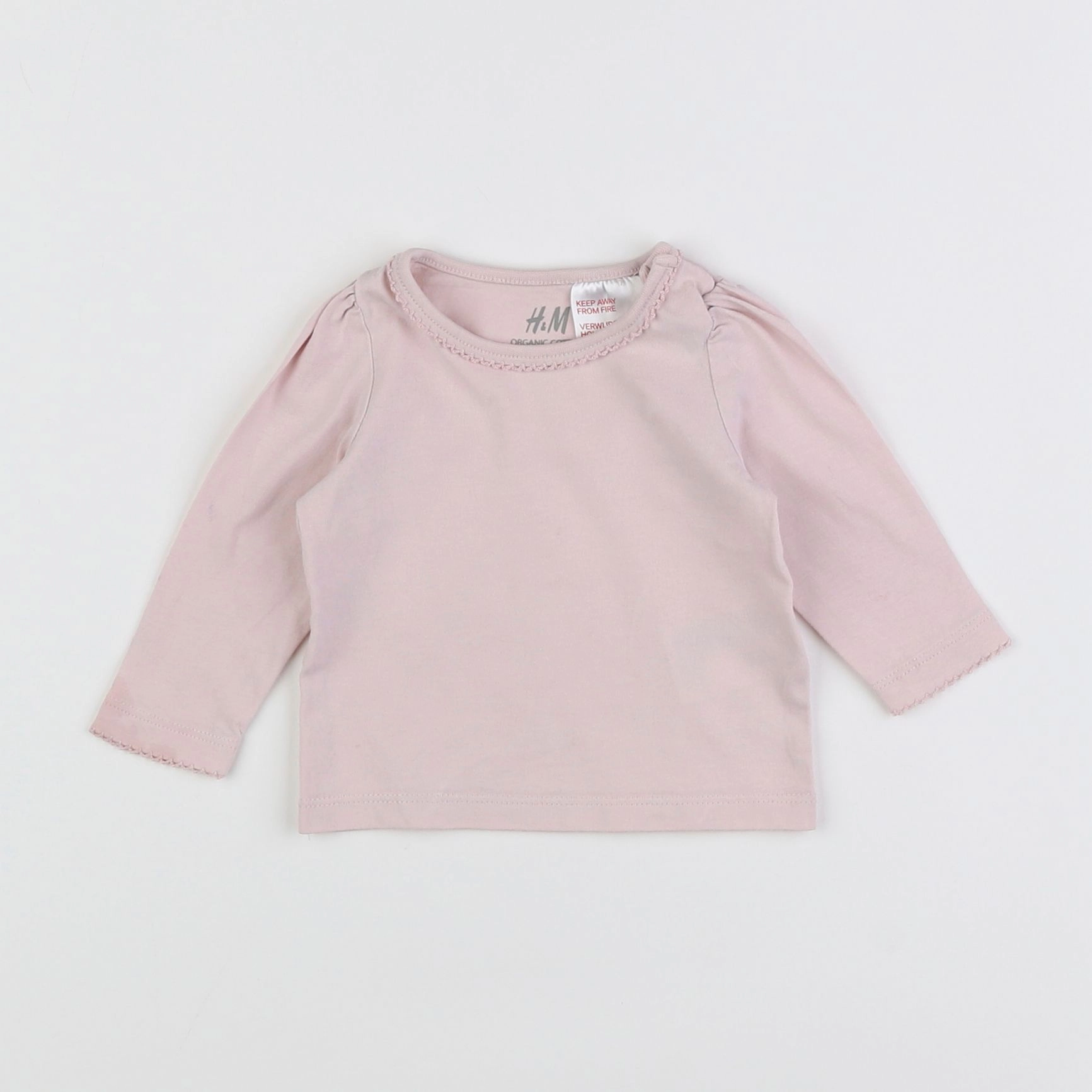 H&M - tee-shirt rose - 1/3 mois