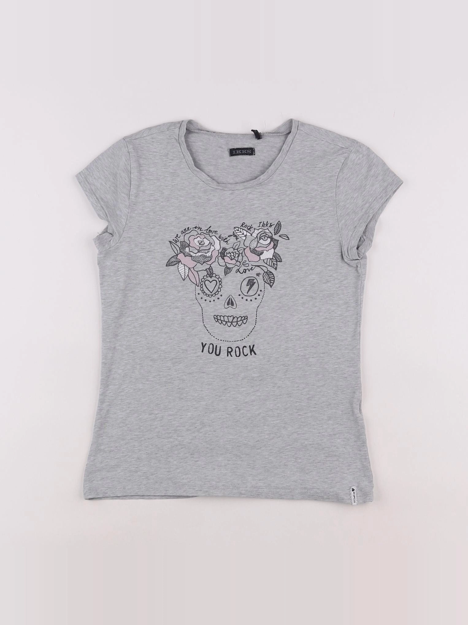 IKKS - tee-shirt gris - 10 ans