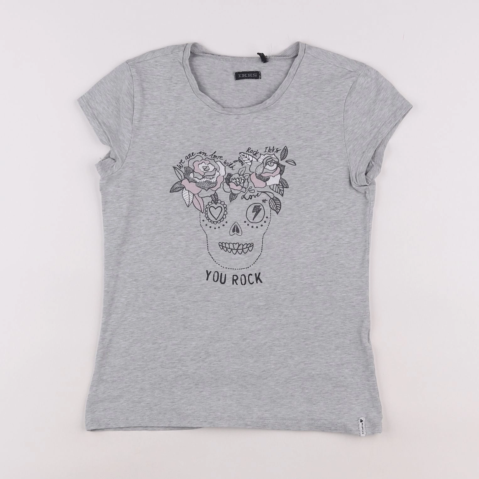 IKKS - tee-shirt gris - 10 ans