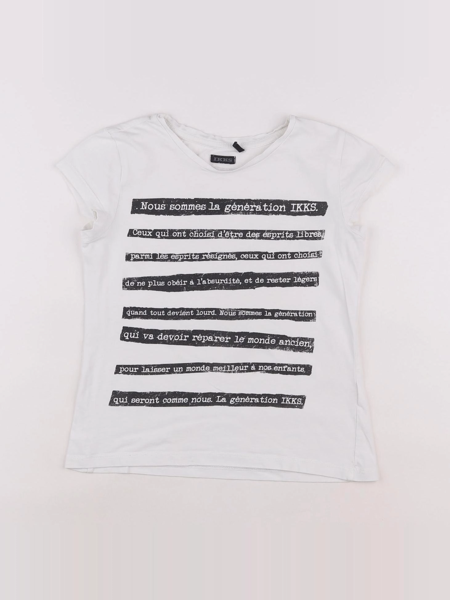 IKKS - tee-shirt blanc - 10 ans
