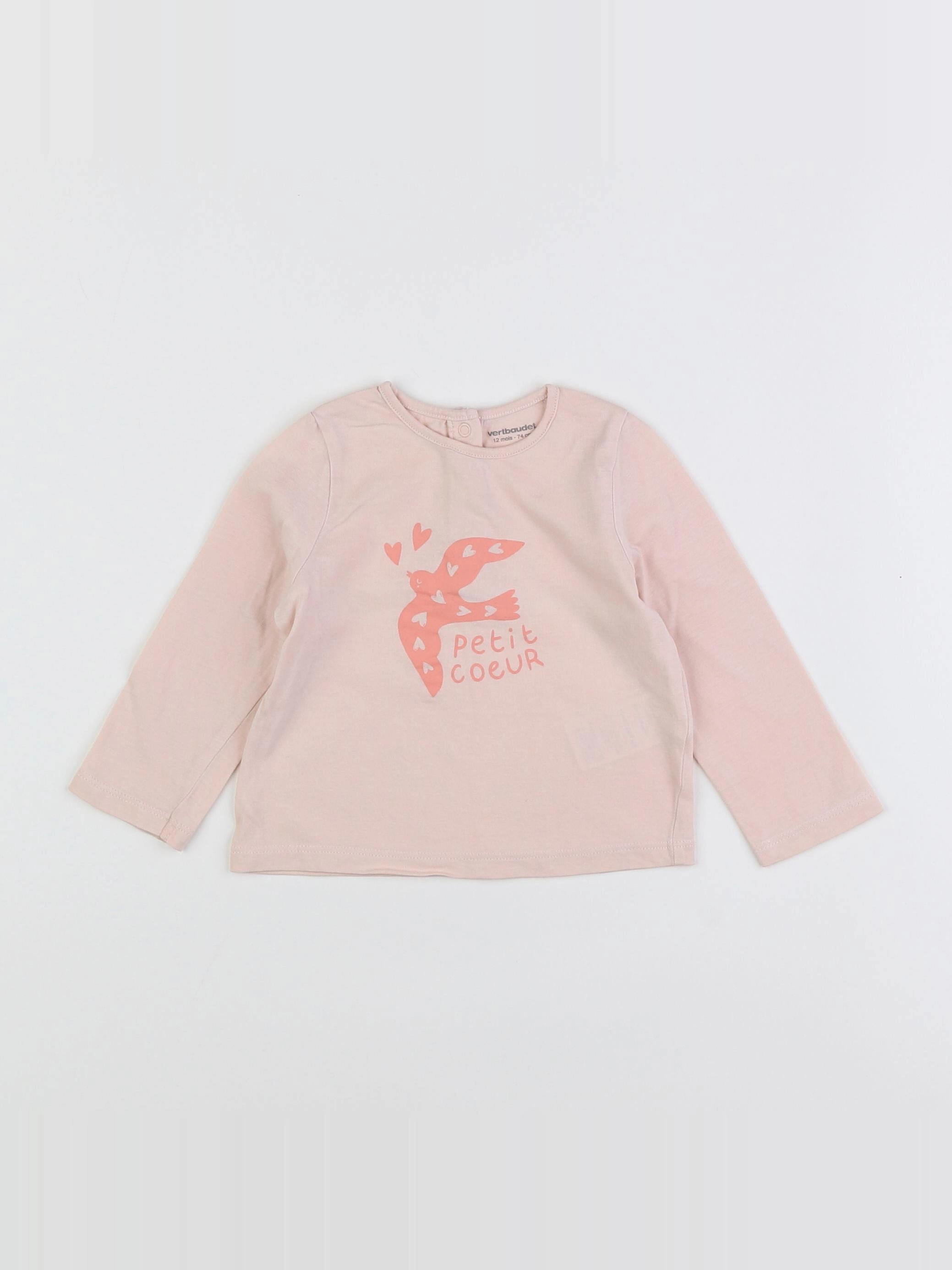 La Redoute - tee-shirt rose - 12 mois