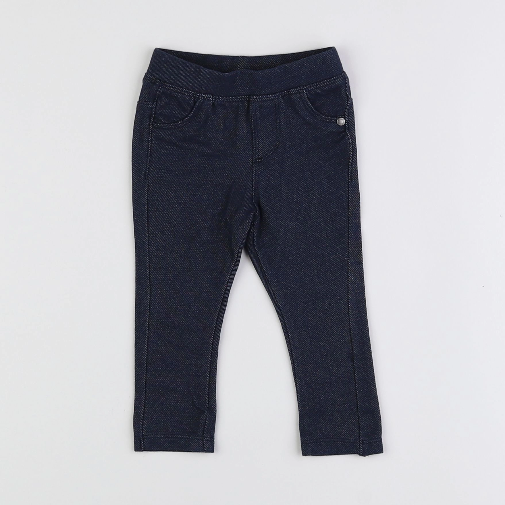 Vertbaudet - jegging coton bleu - 6 mois