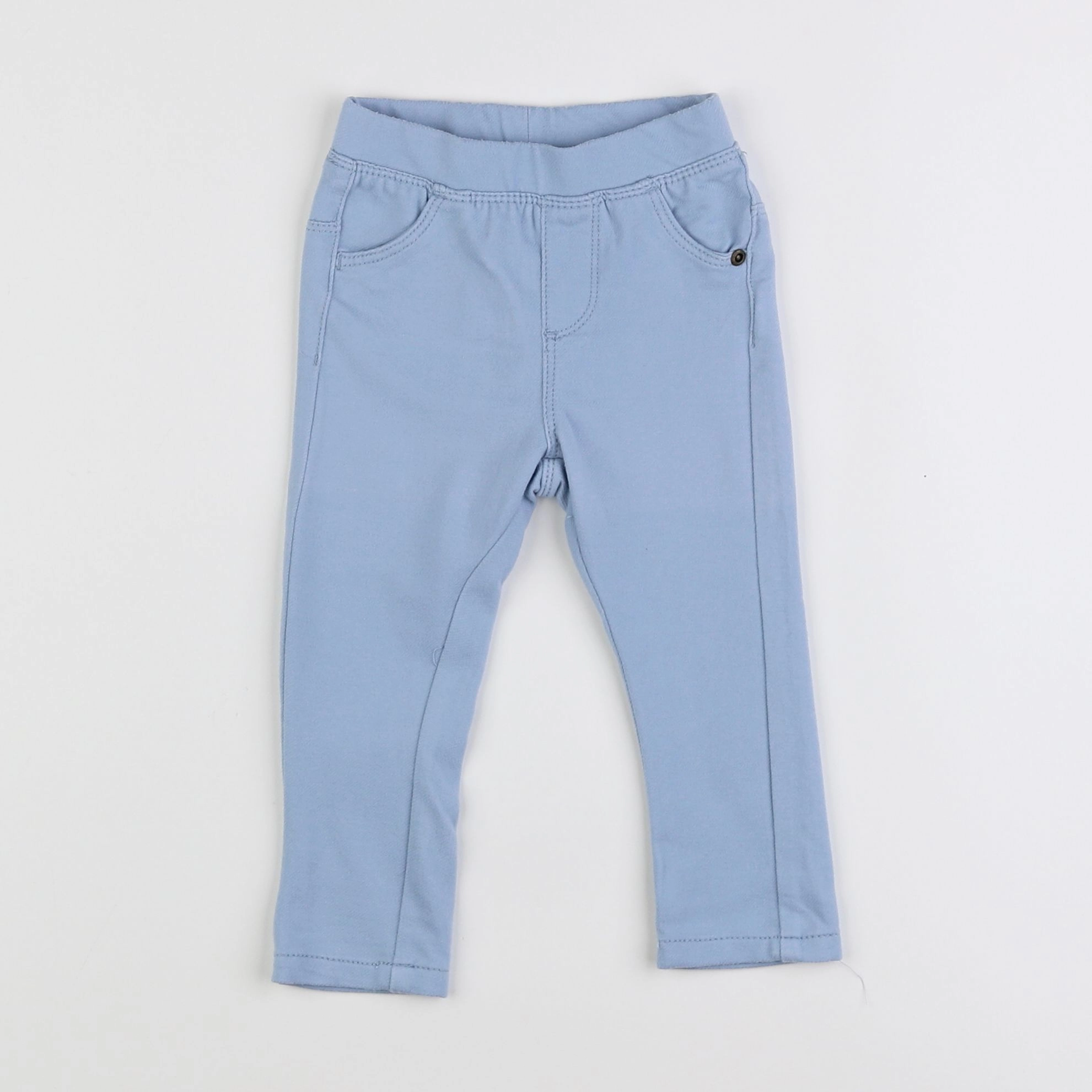 Vertbaudet - jegging bleu - 12 mois