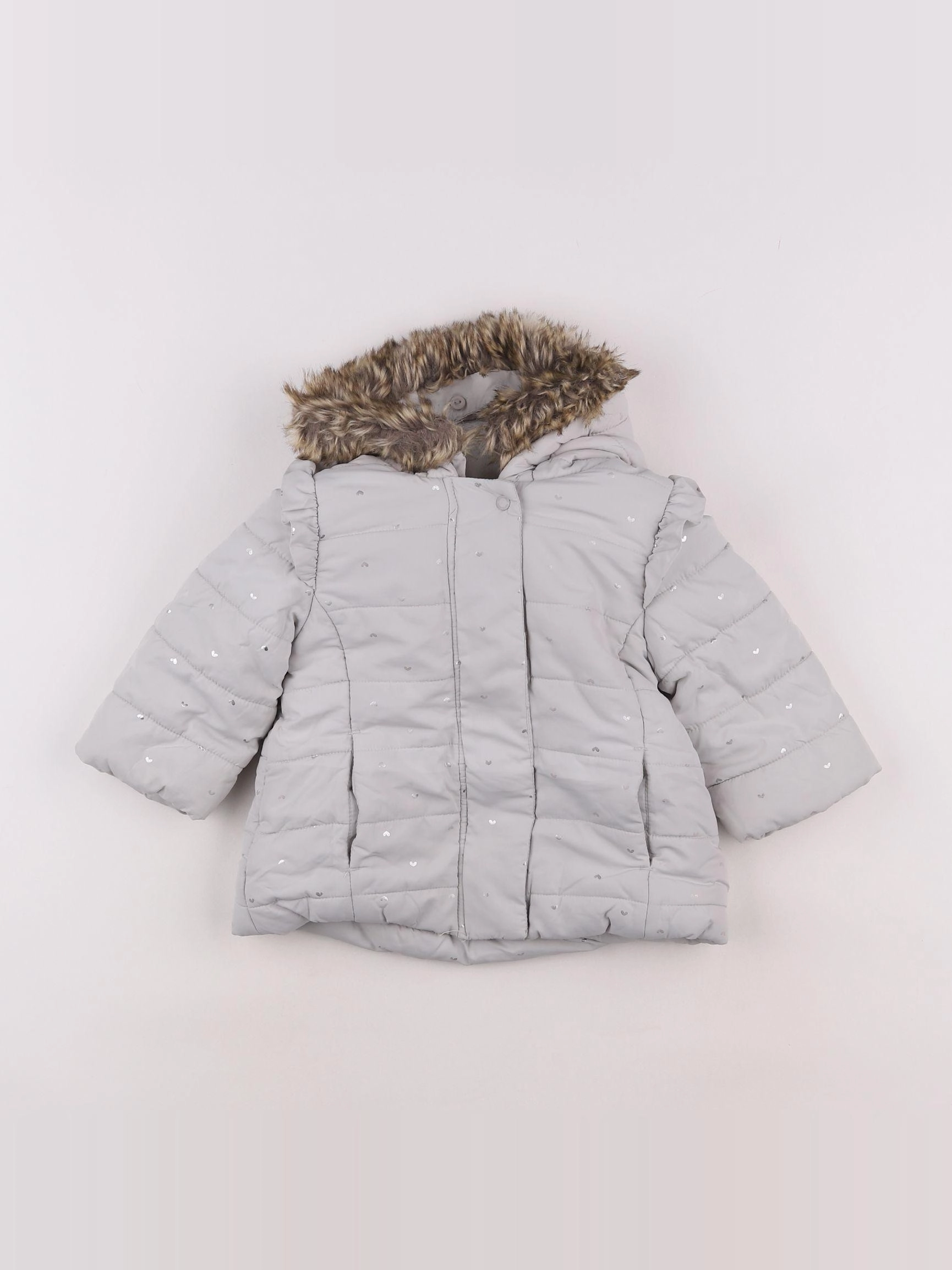 Vertbaudet - doudoune gris - 9 mois