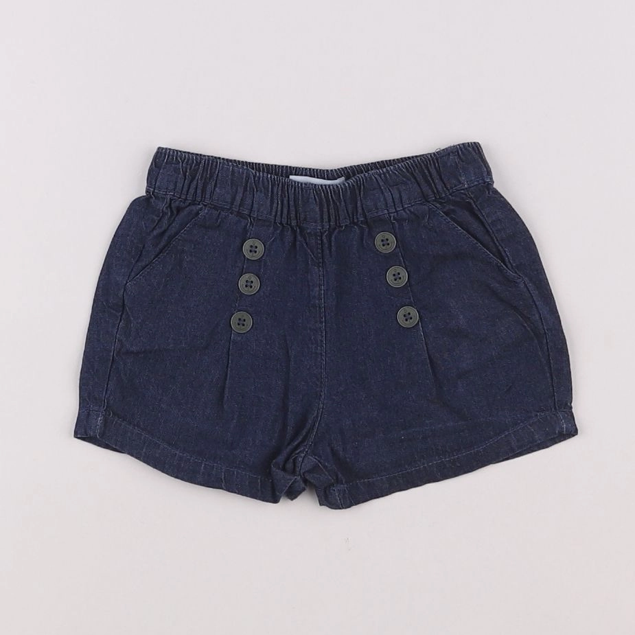 Vertbaudet - short bleu - 9 mois