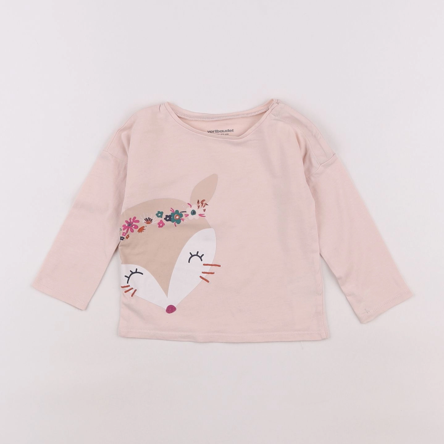 Vertbaudet - tee-shirt rose - 9 mois