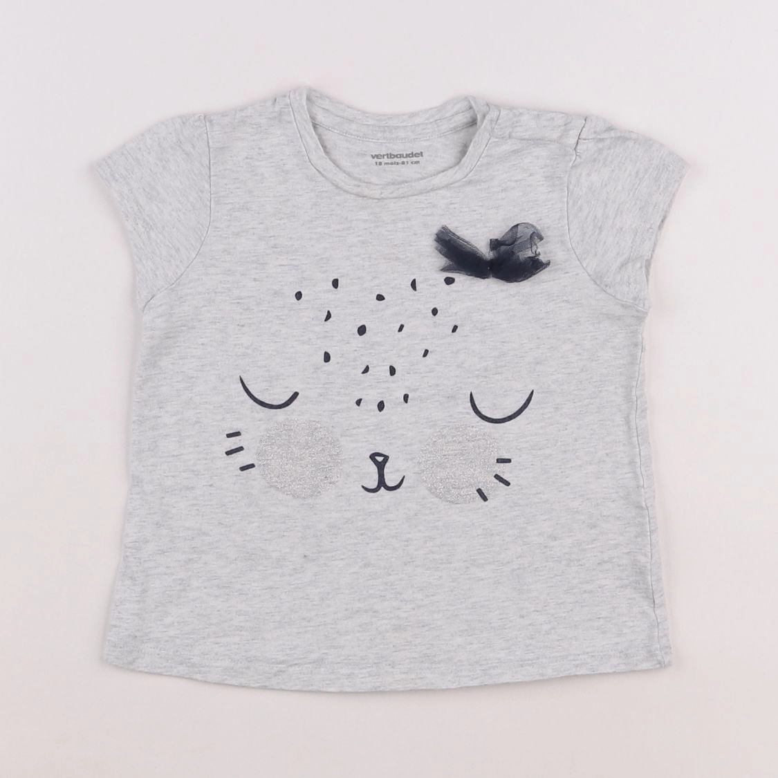 Vertbaudet - tee-shirt gris - 18 mois