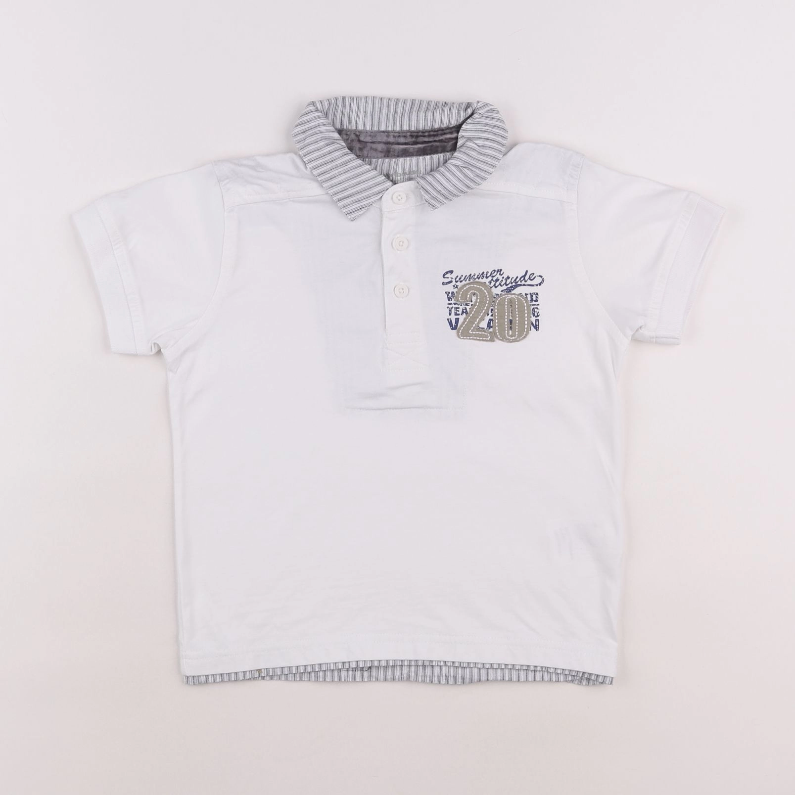 Vertbaudet - polo blanc - 4 ans