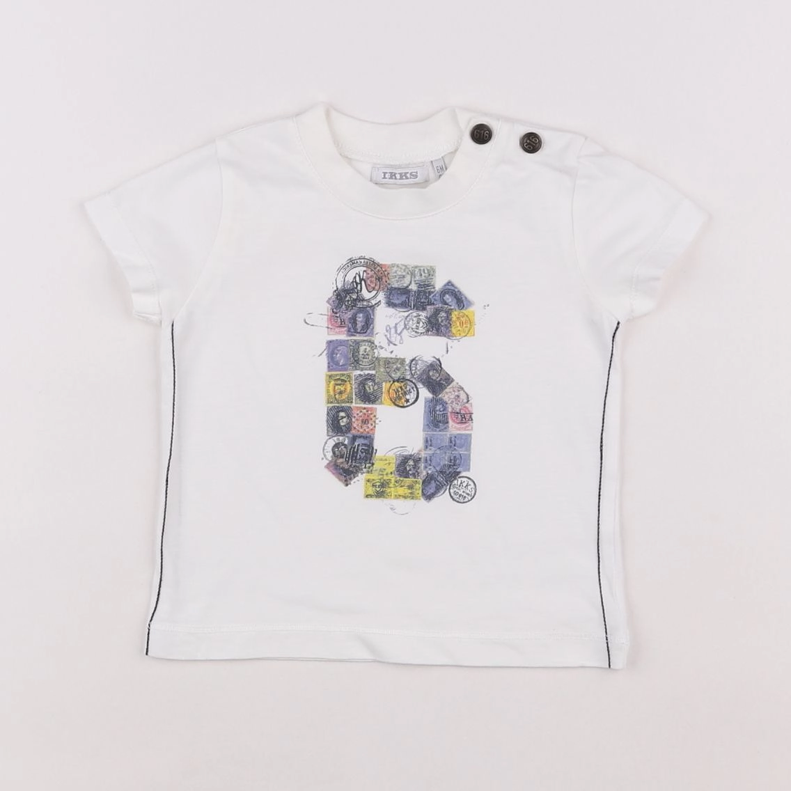 IKKS - tee-shirt blanc - 6 mois