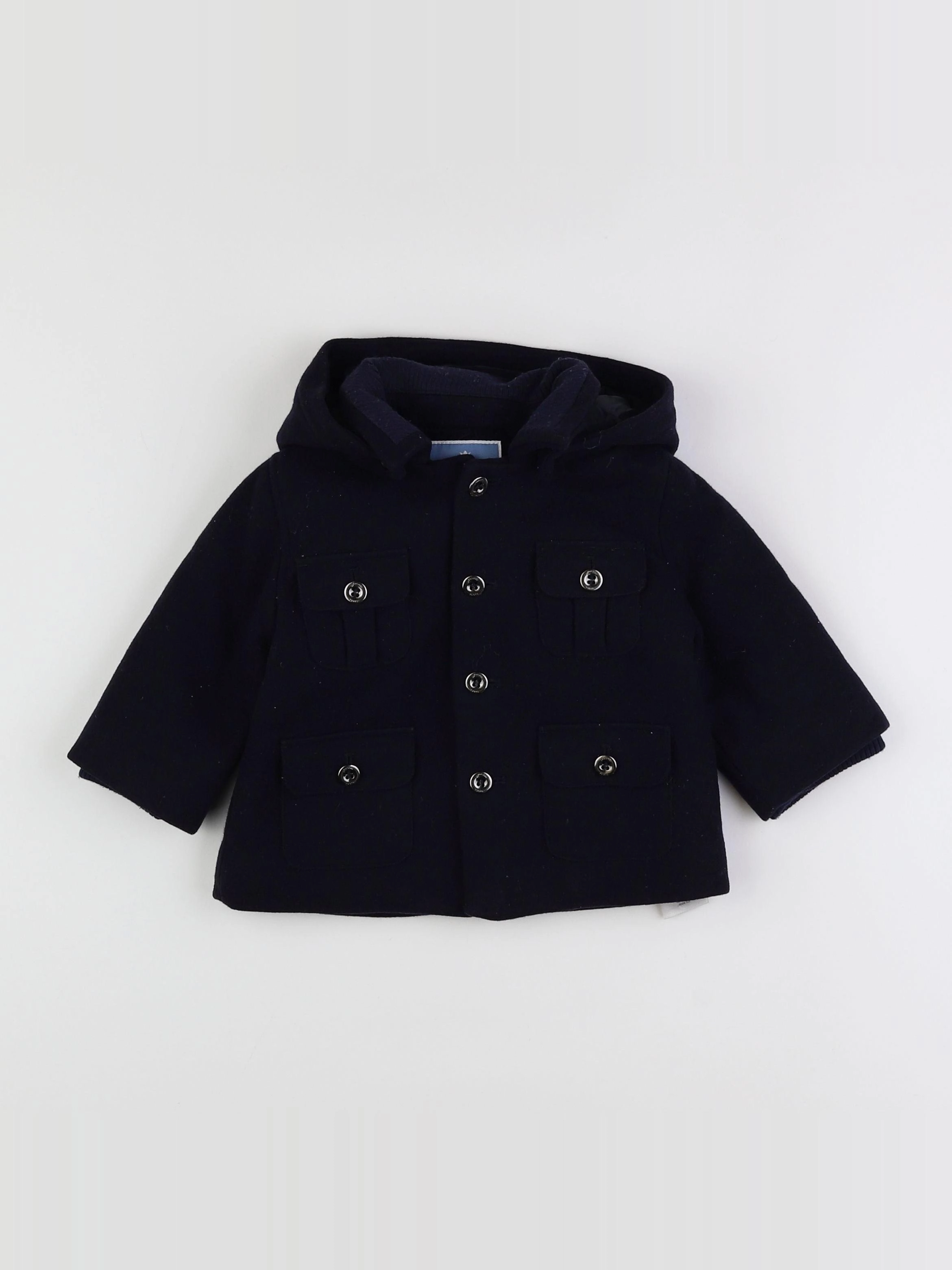 Jacadi - manteau bleu - 12 mois