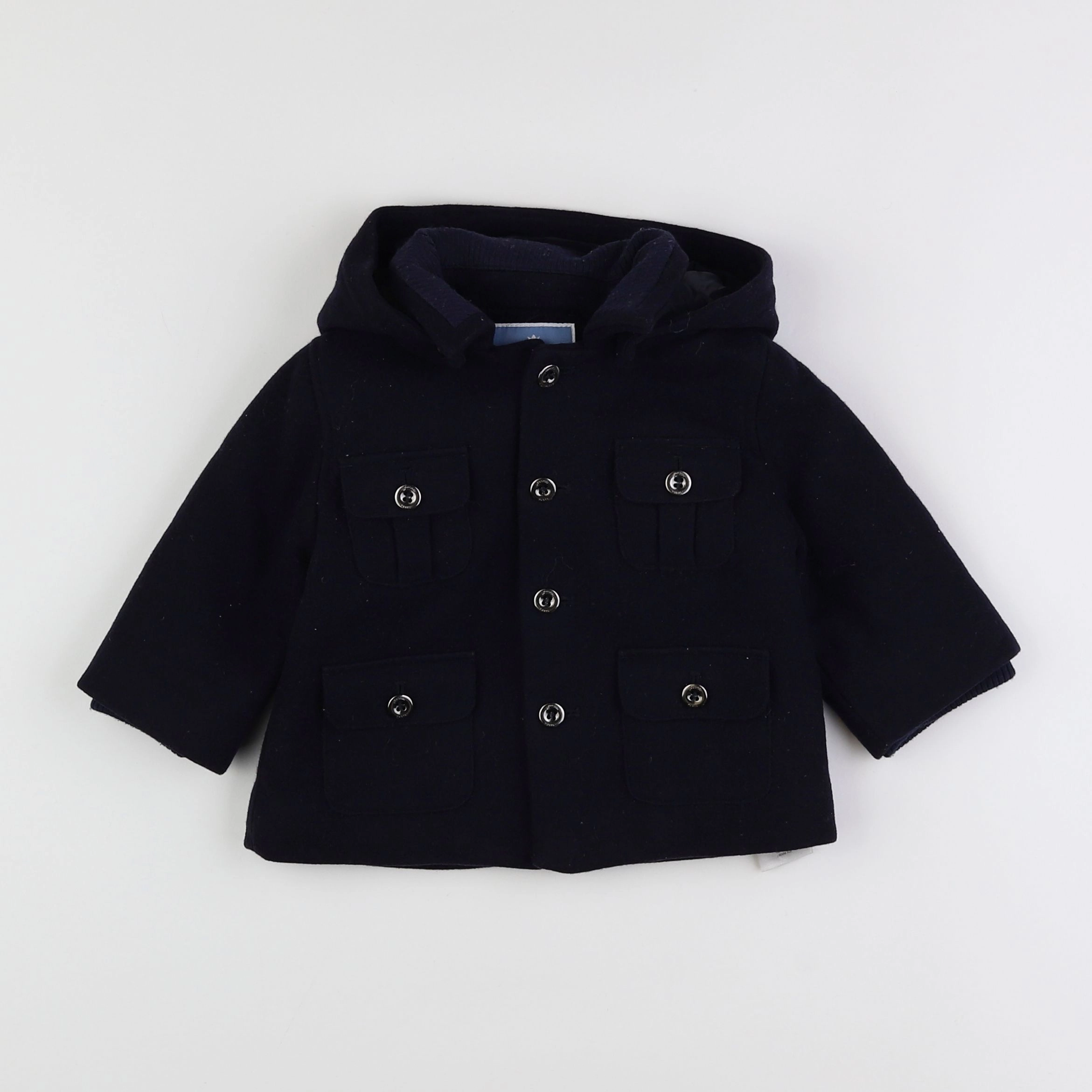 Jacadi - manteau bleu - 12 mois