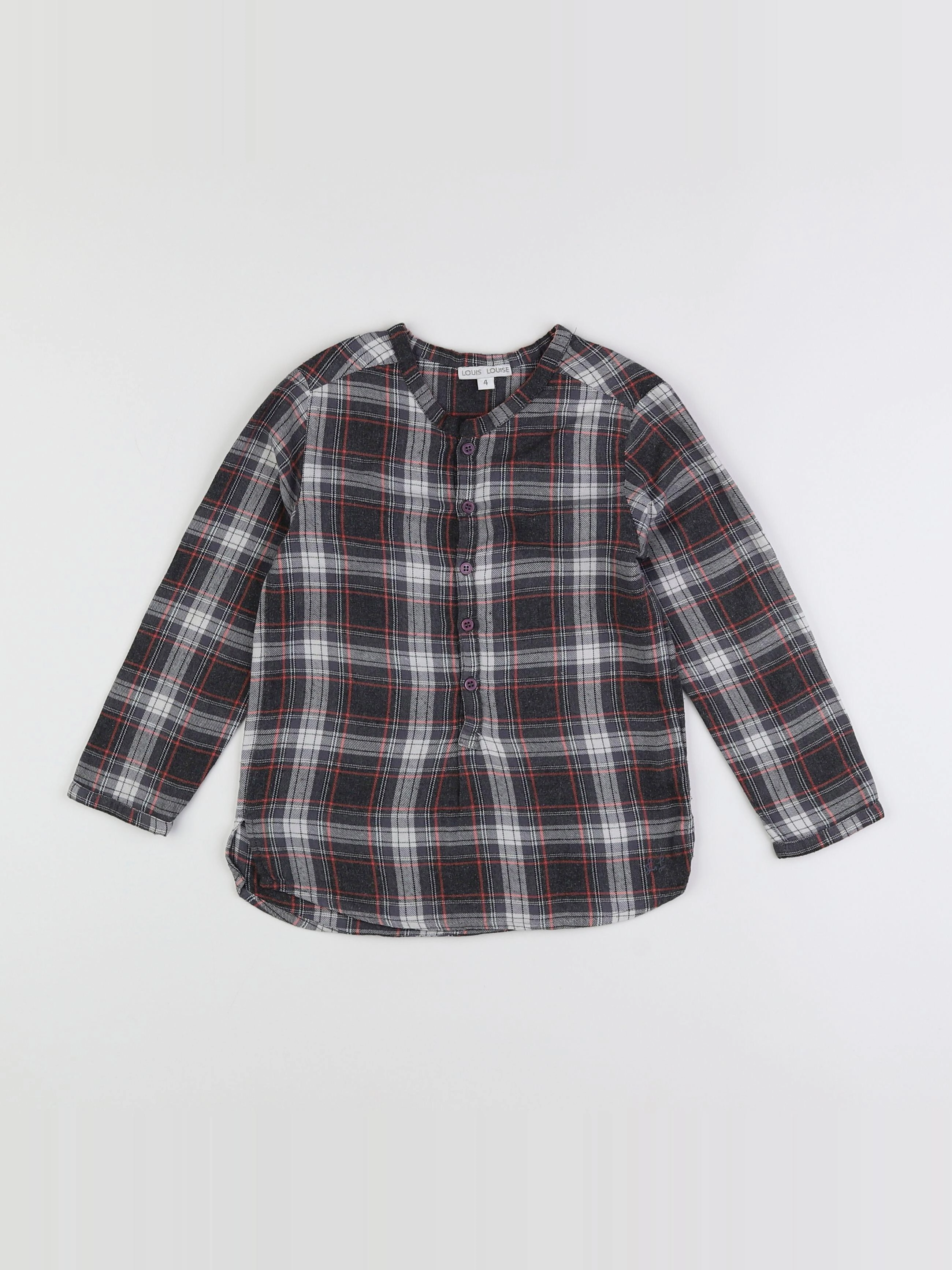 Louis Louise - chemise gris - 4 ans