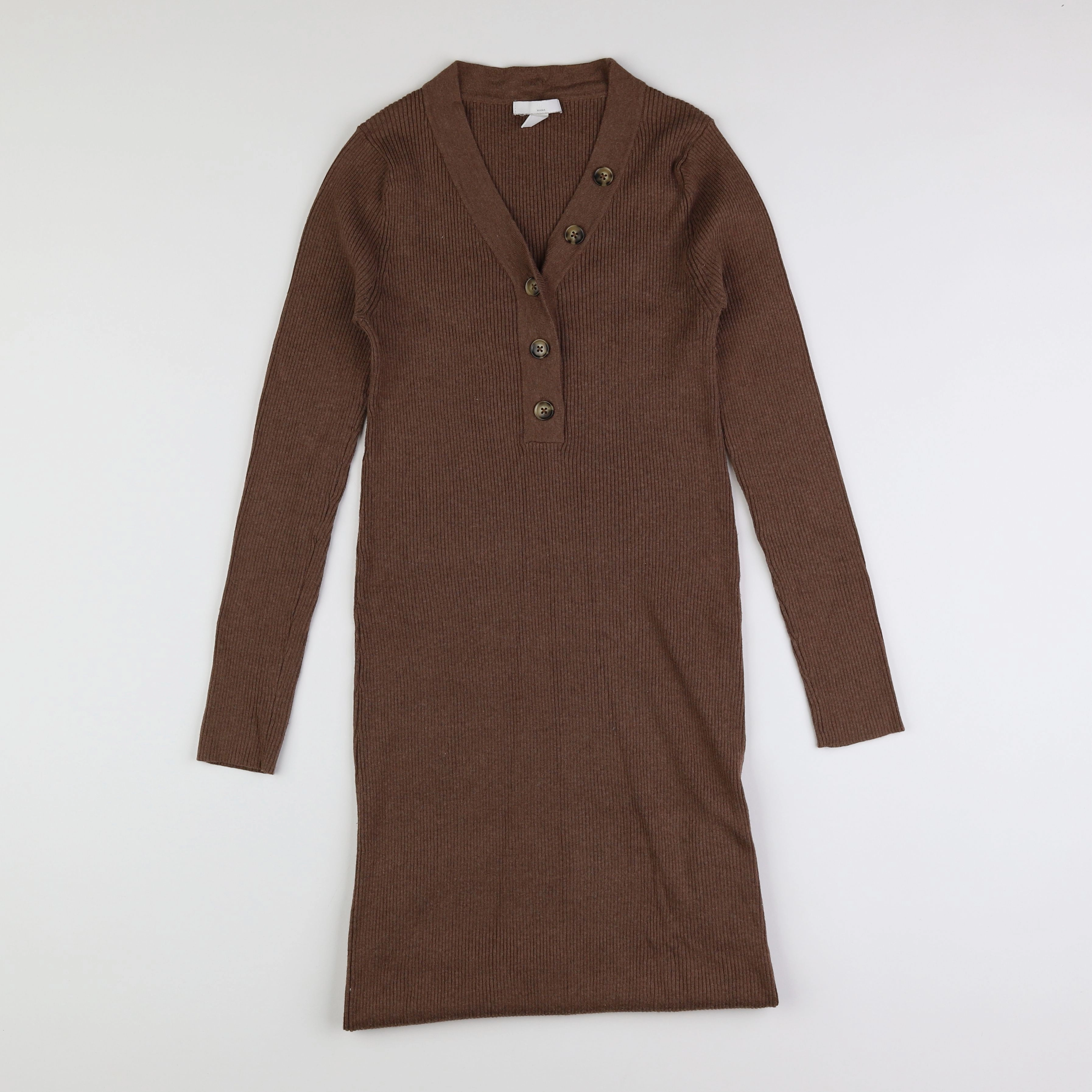 H&M - robe grossesse marron - 36