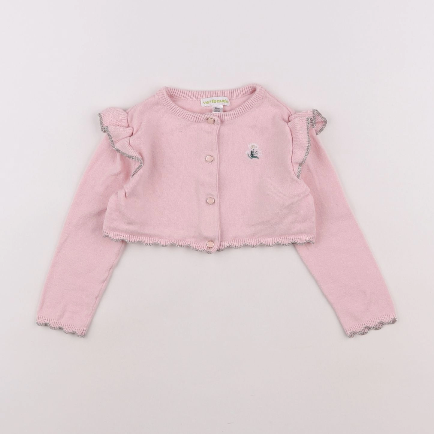 Vertbaudet - gilet rose - 2 ans