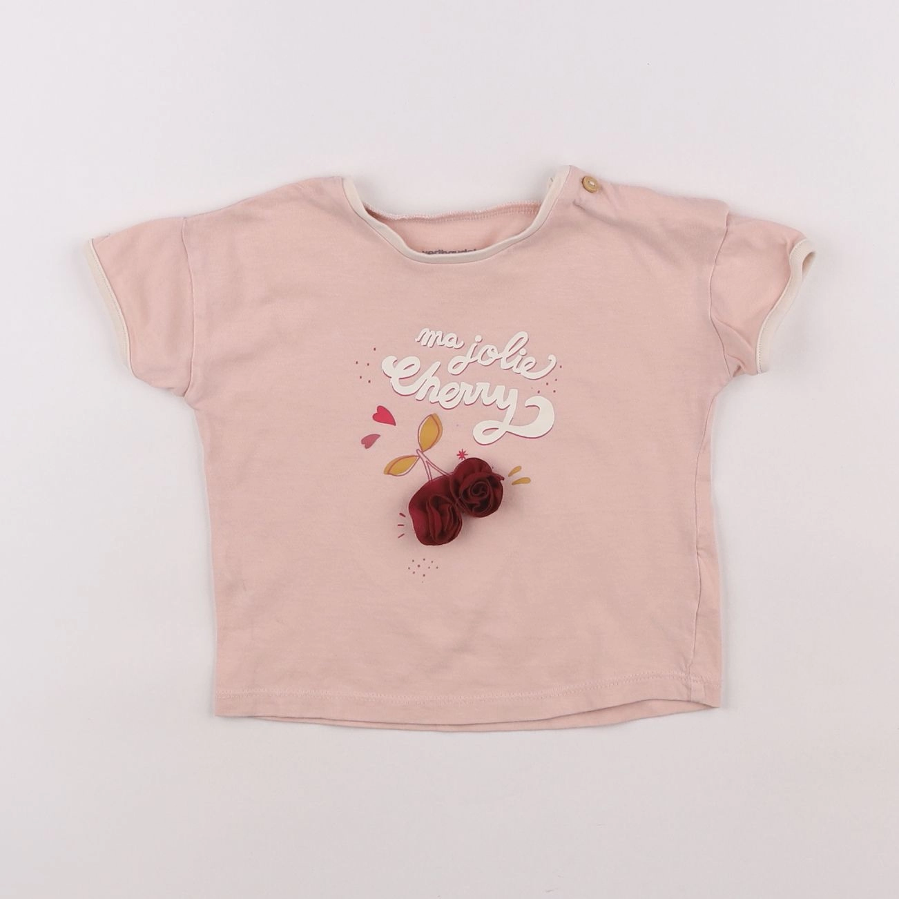 Vertbaudet - tee-shirt rose - 12 mois