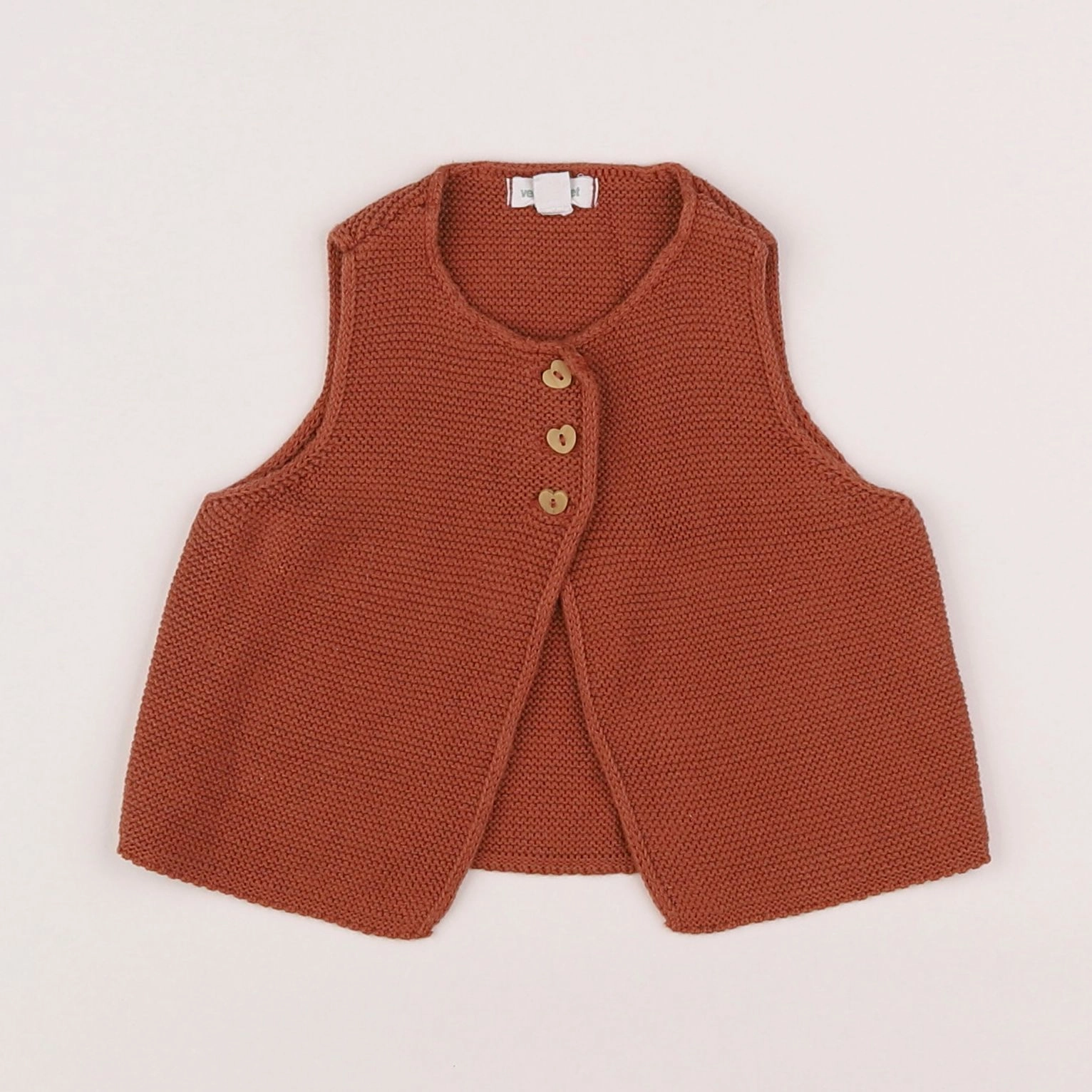 Vertbaudet - gilet marron - 6 mois