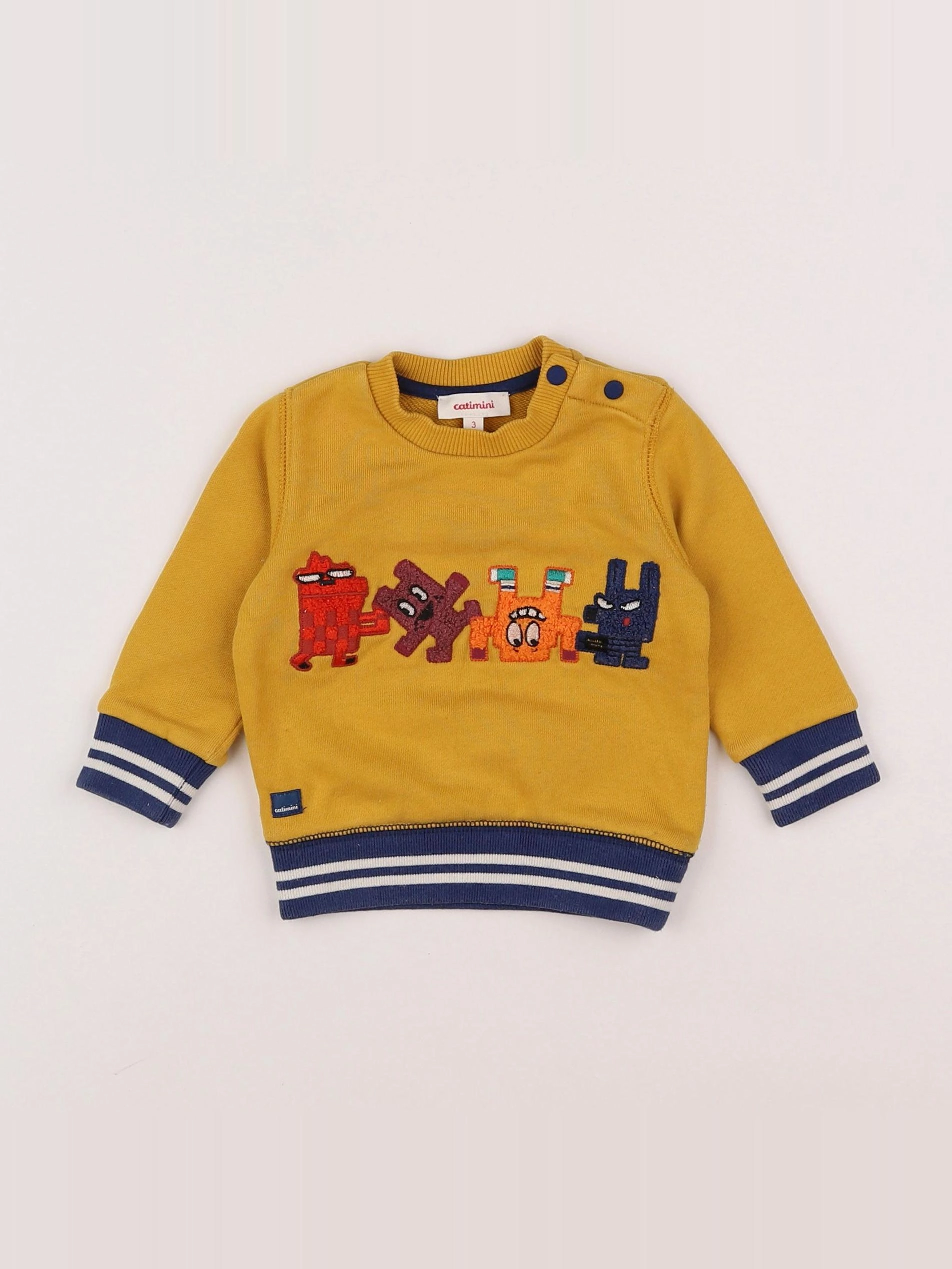 Catimini - sweat jaune - 3 mois