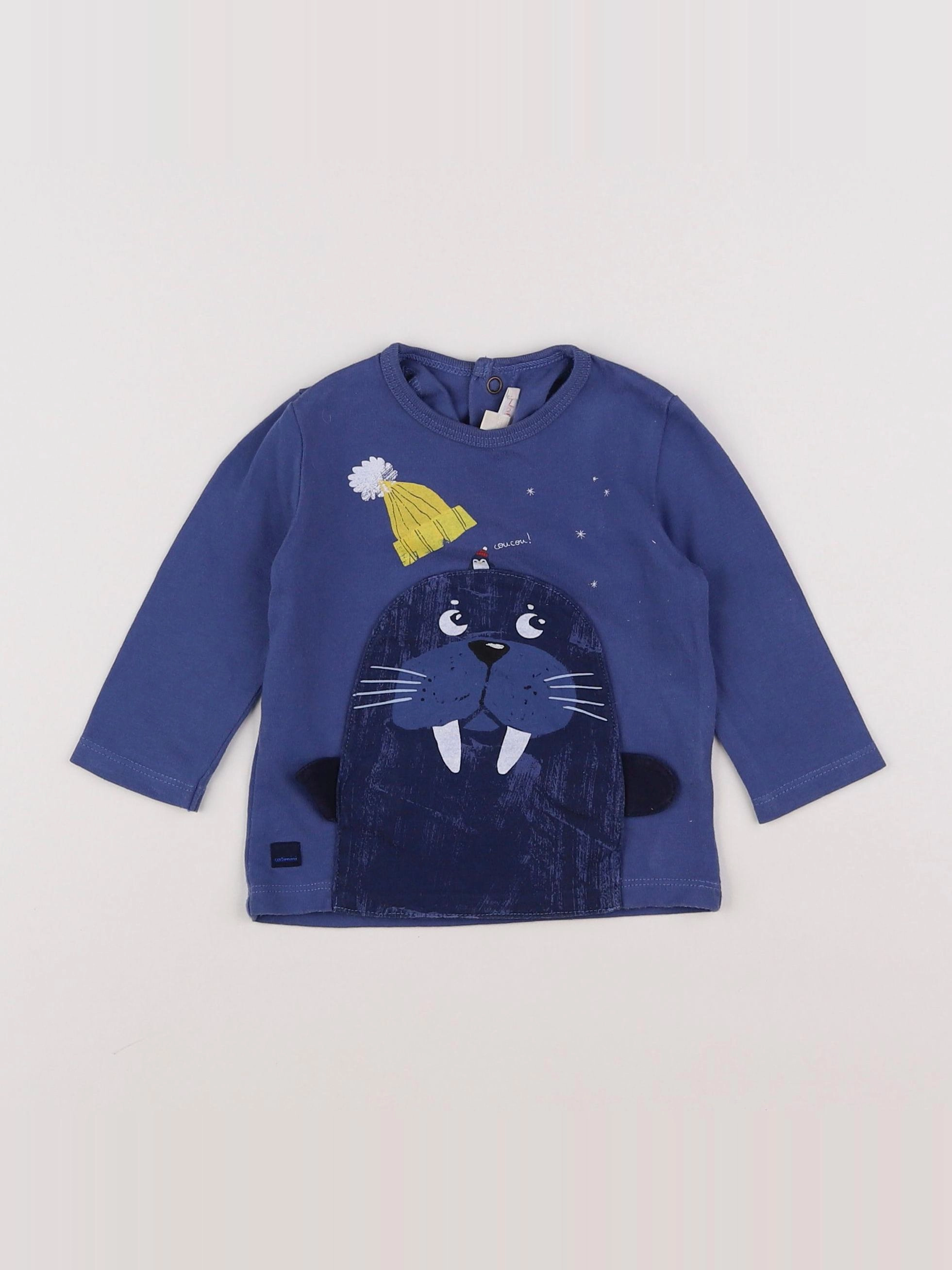 Catimini - tee-shirt bleu - 6 mois
