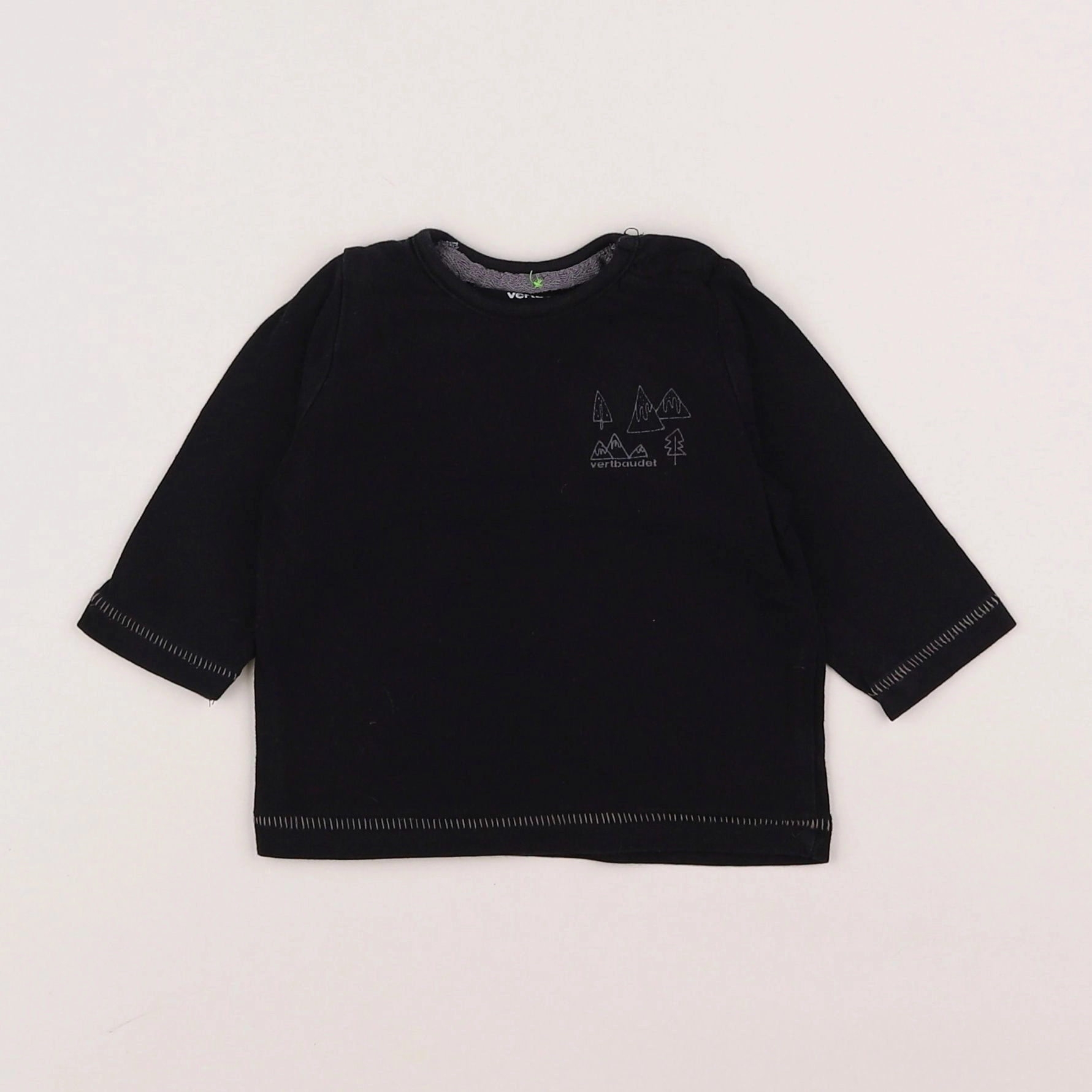 Vertbaudet - tee-shirt noir - 3 mois