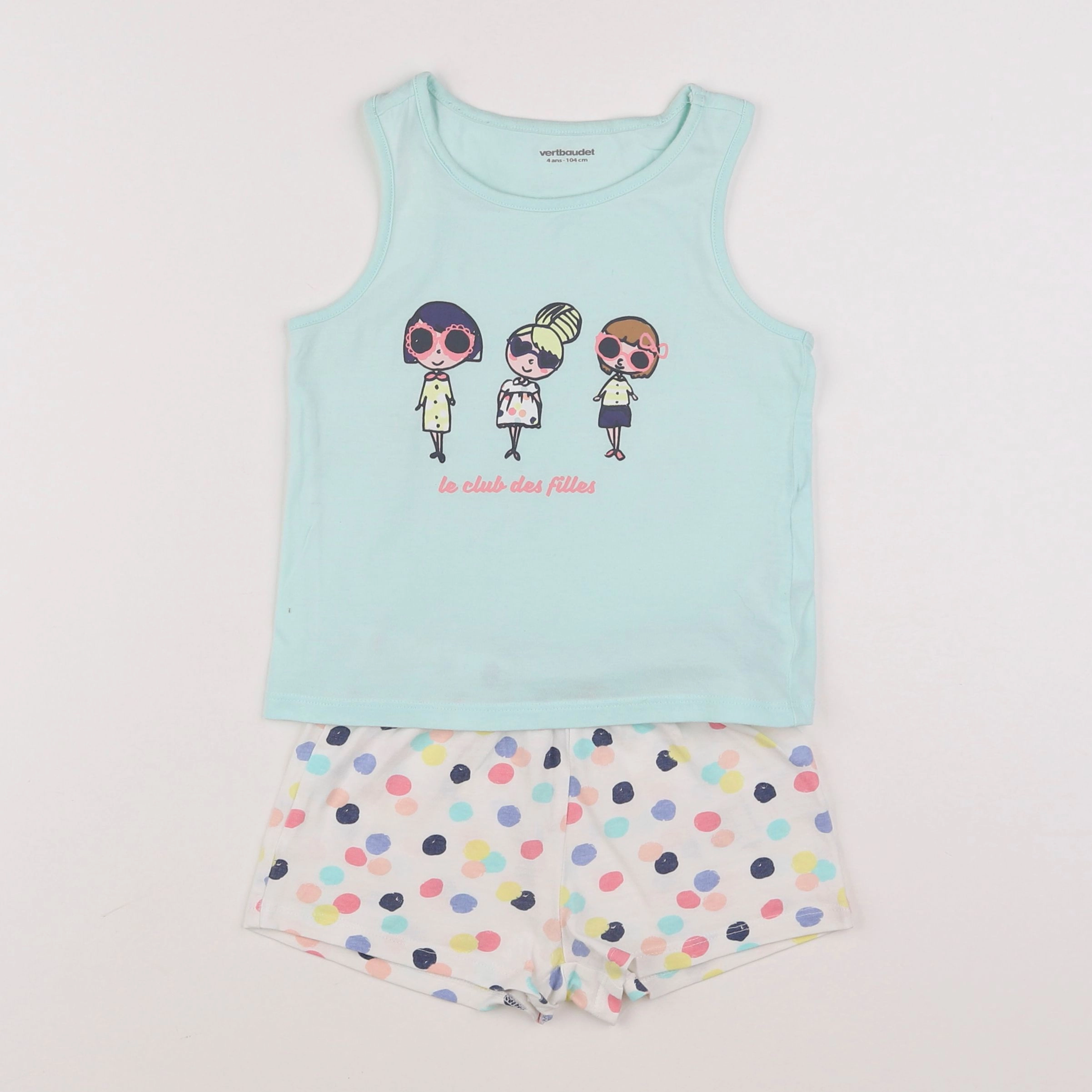 Vertbaudet - pyjama coton multicolore - 4 ans