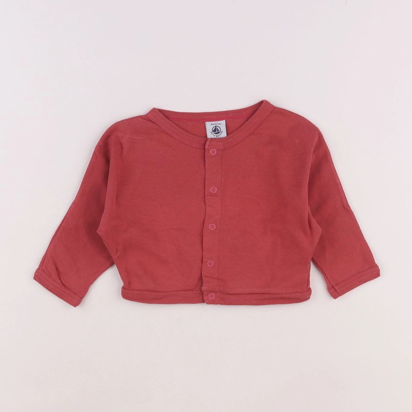 Petit Bateau - sweat rouge - 6 mois