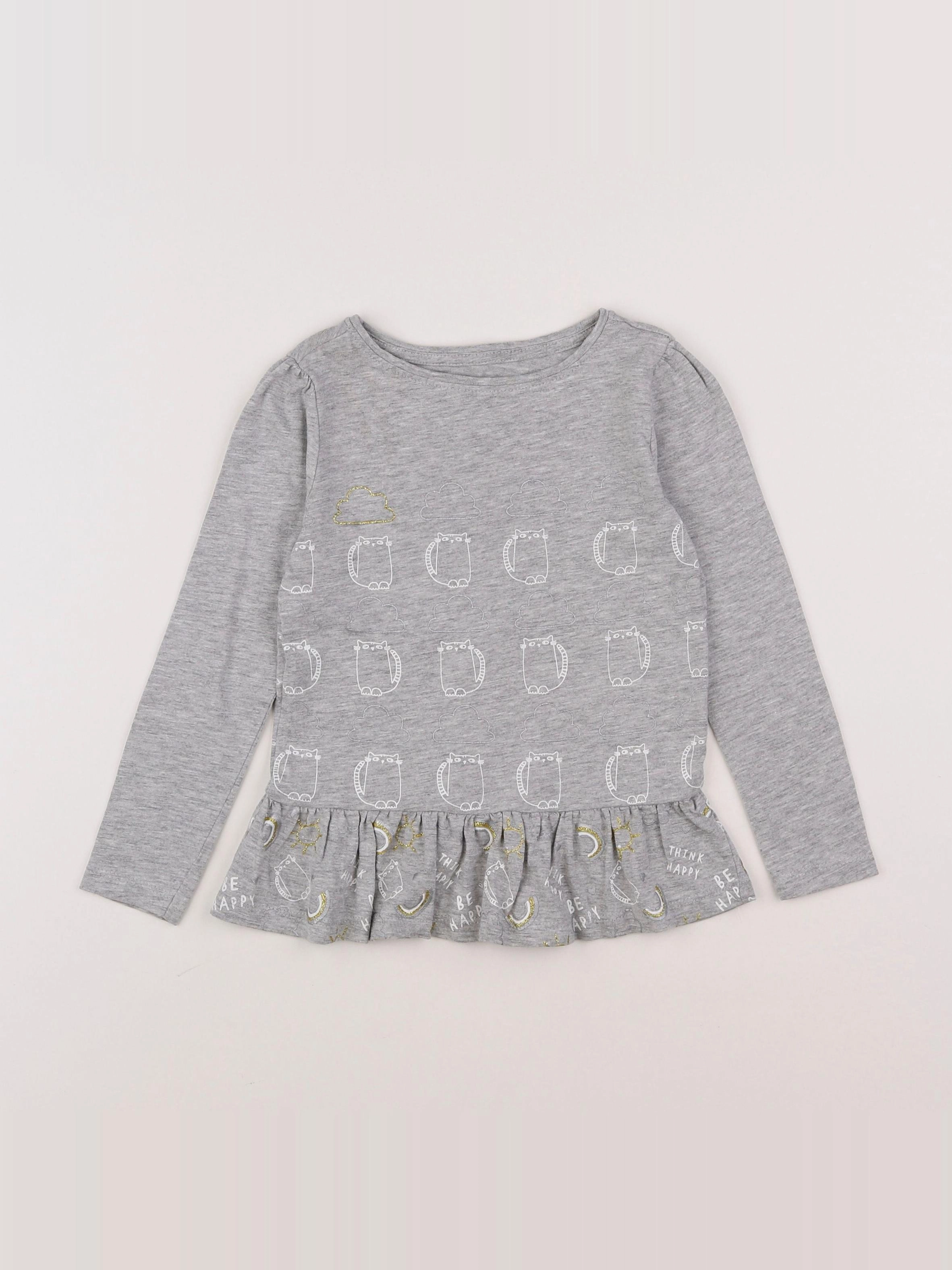Vertbaudet - tee-shirt gris - 4 ans