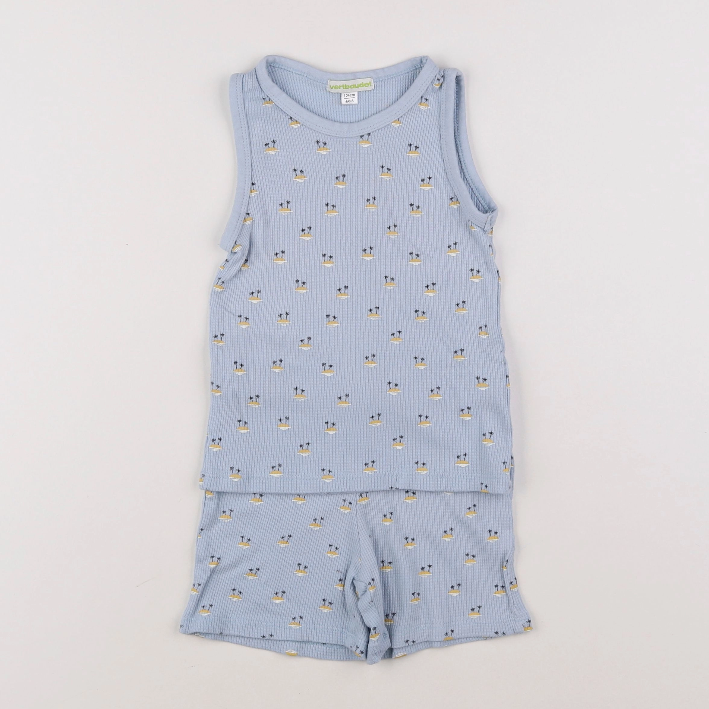 Vertbaudet - pyjama coton bleu - 4 ans