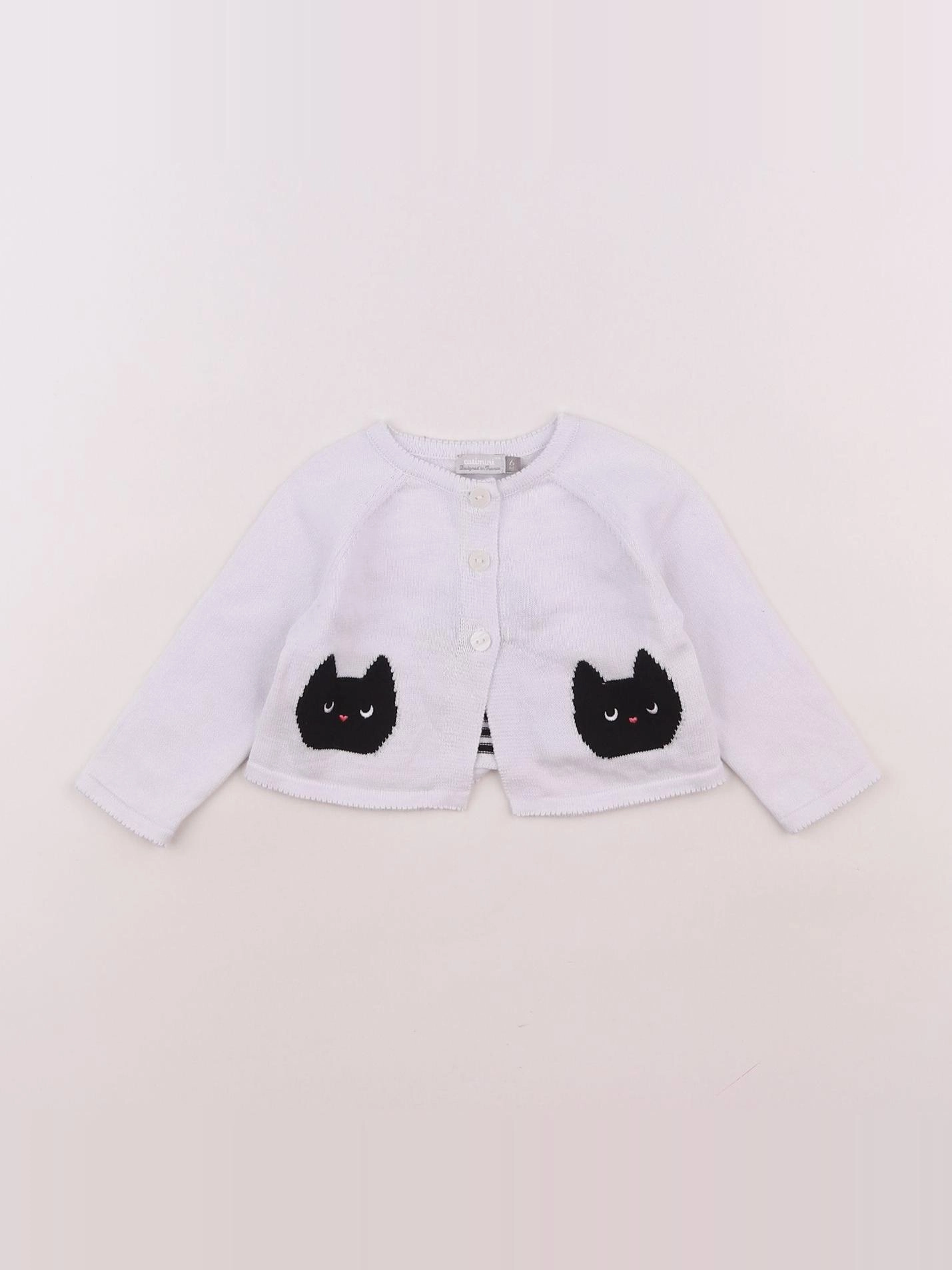 Catimini - pull blanc - 6 mois