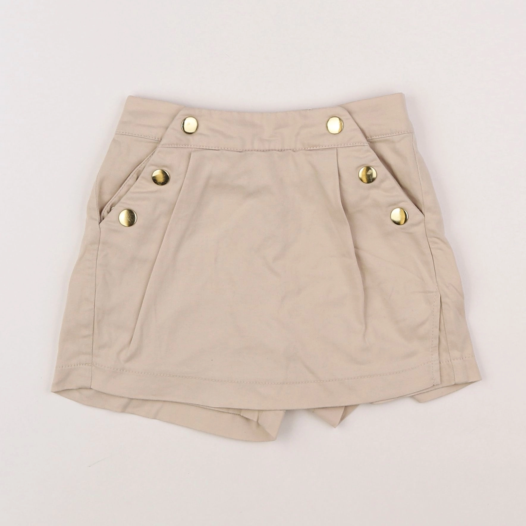 Cyrillus - jupe short beige - 6 ans