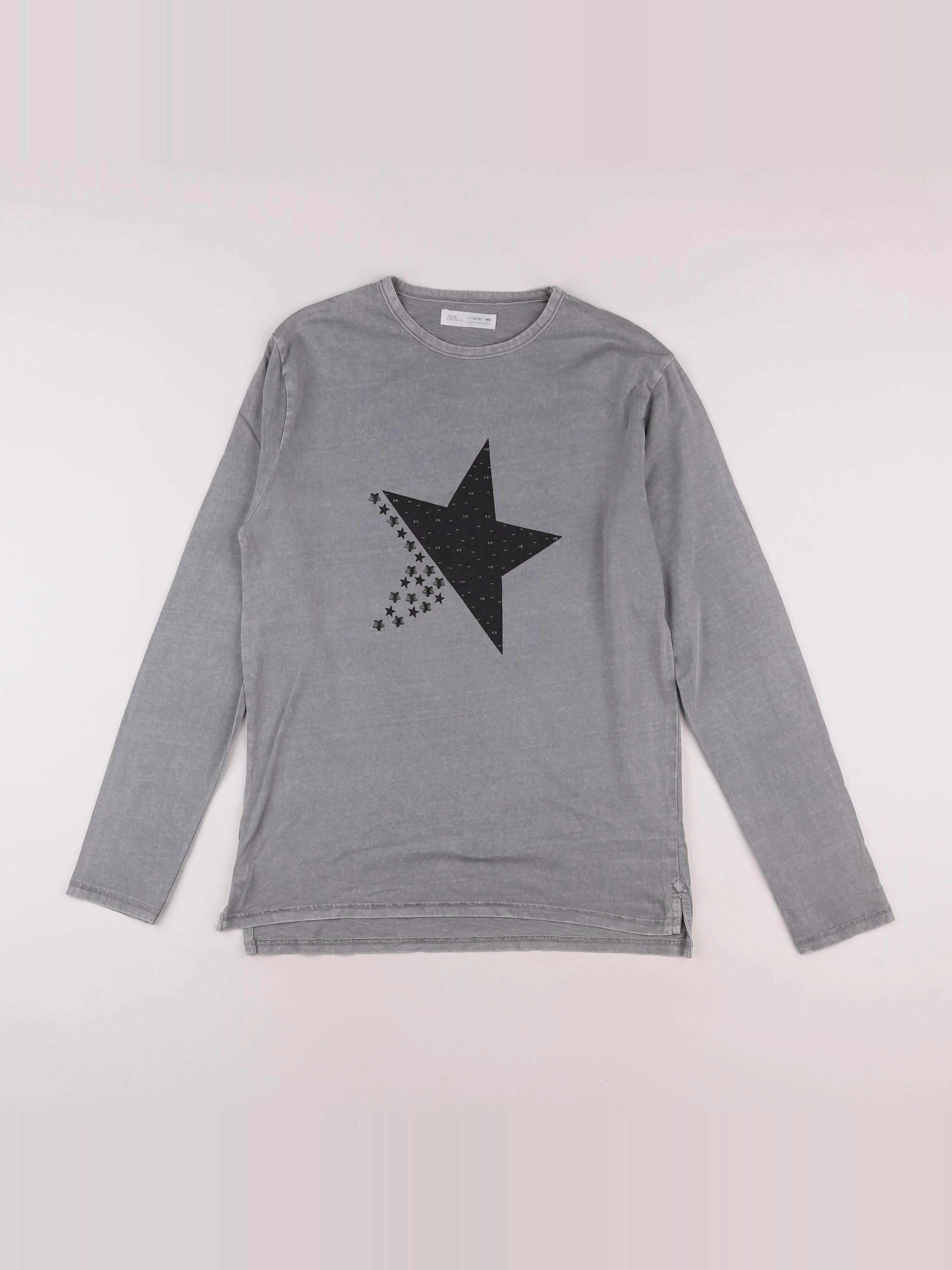 Zara - tee-shirt gris - 13/14 ans