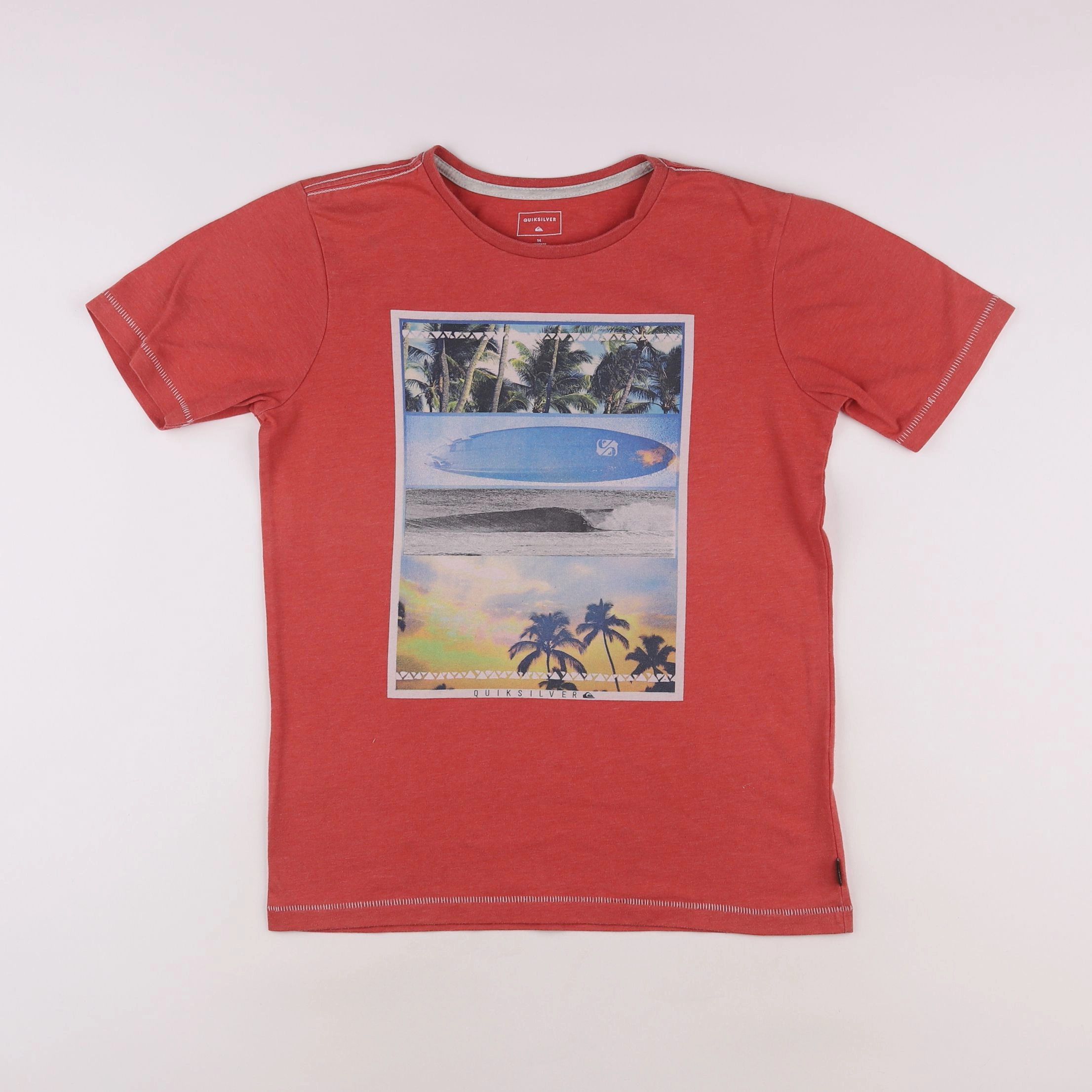 Quiksilver - tee-shirt rouge - 14 ans