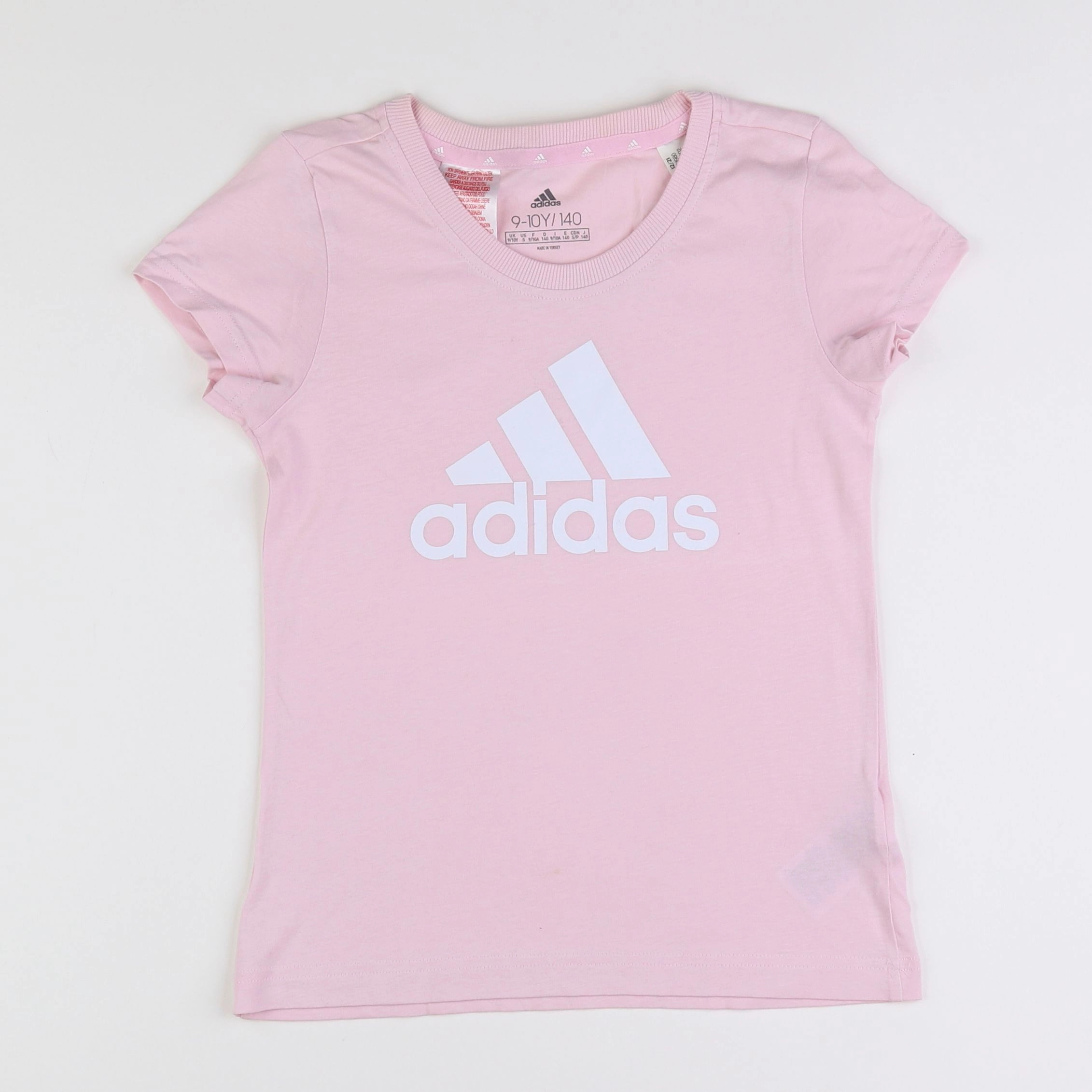 Adidas - tee-shirt rose - 9/10 ans