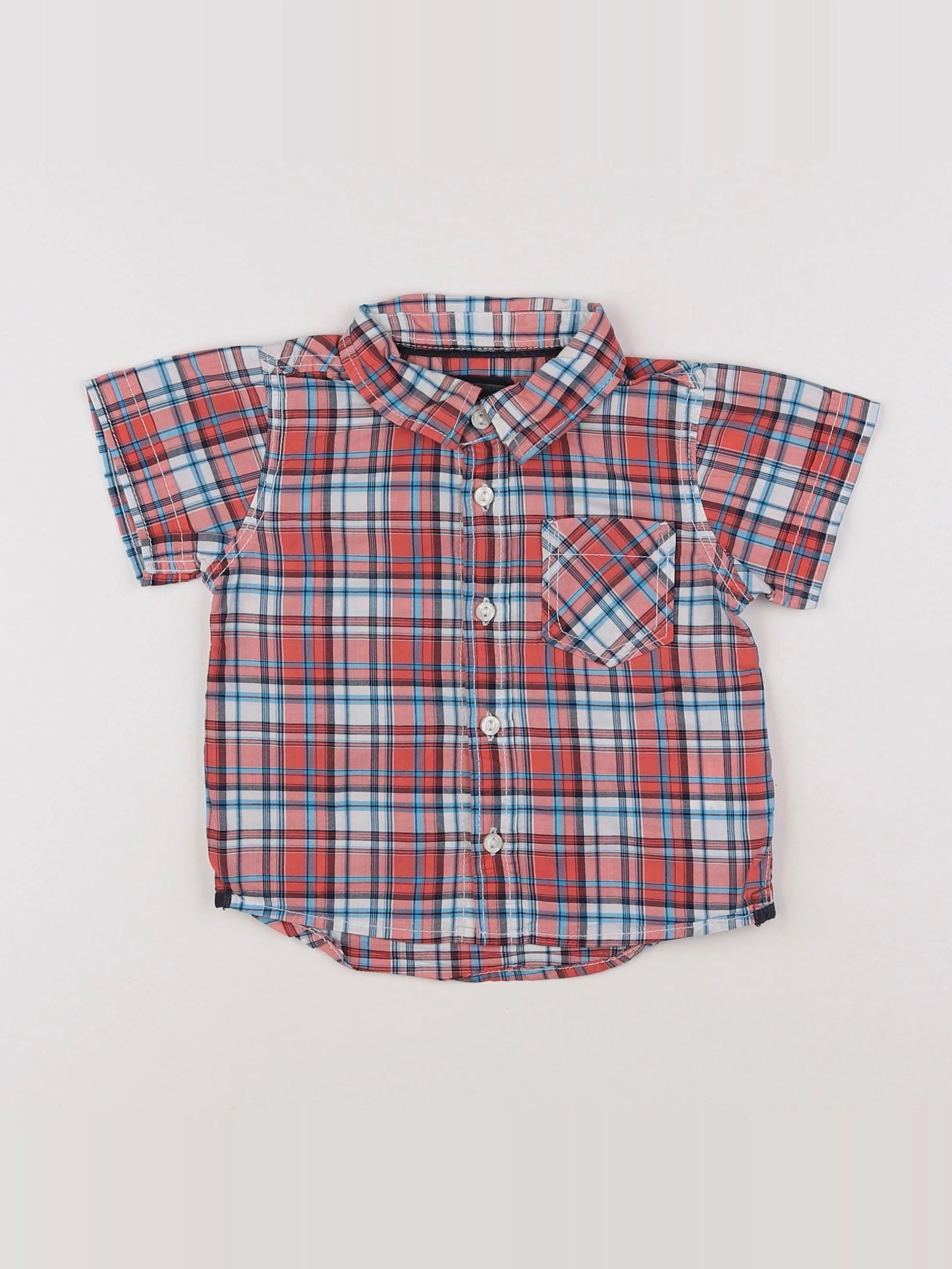 H&M - chemise rouge - 6/9 mois
