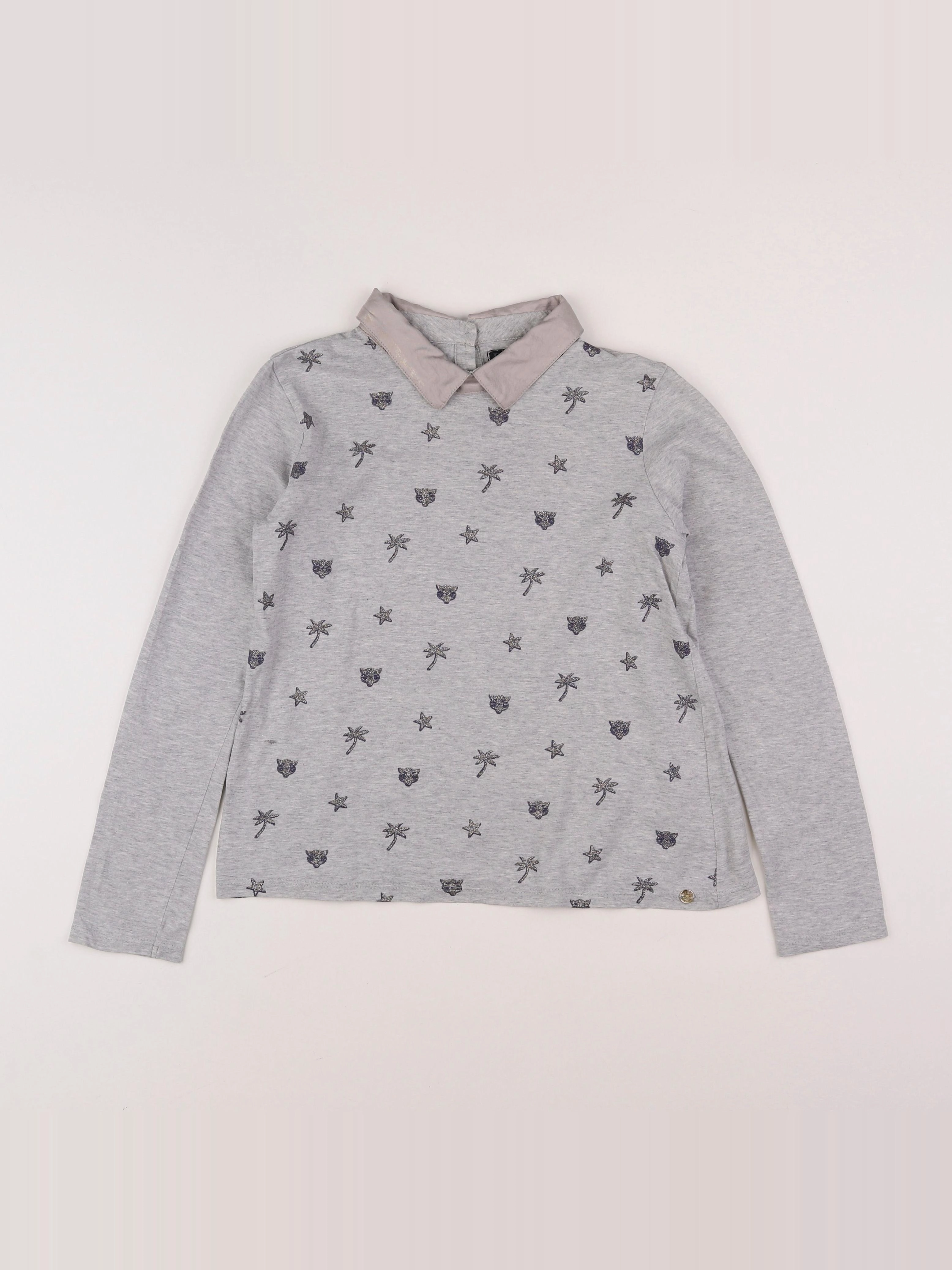 IKKS - tee-shirt gris - 10 ans