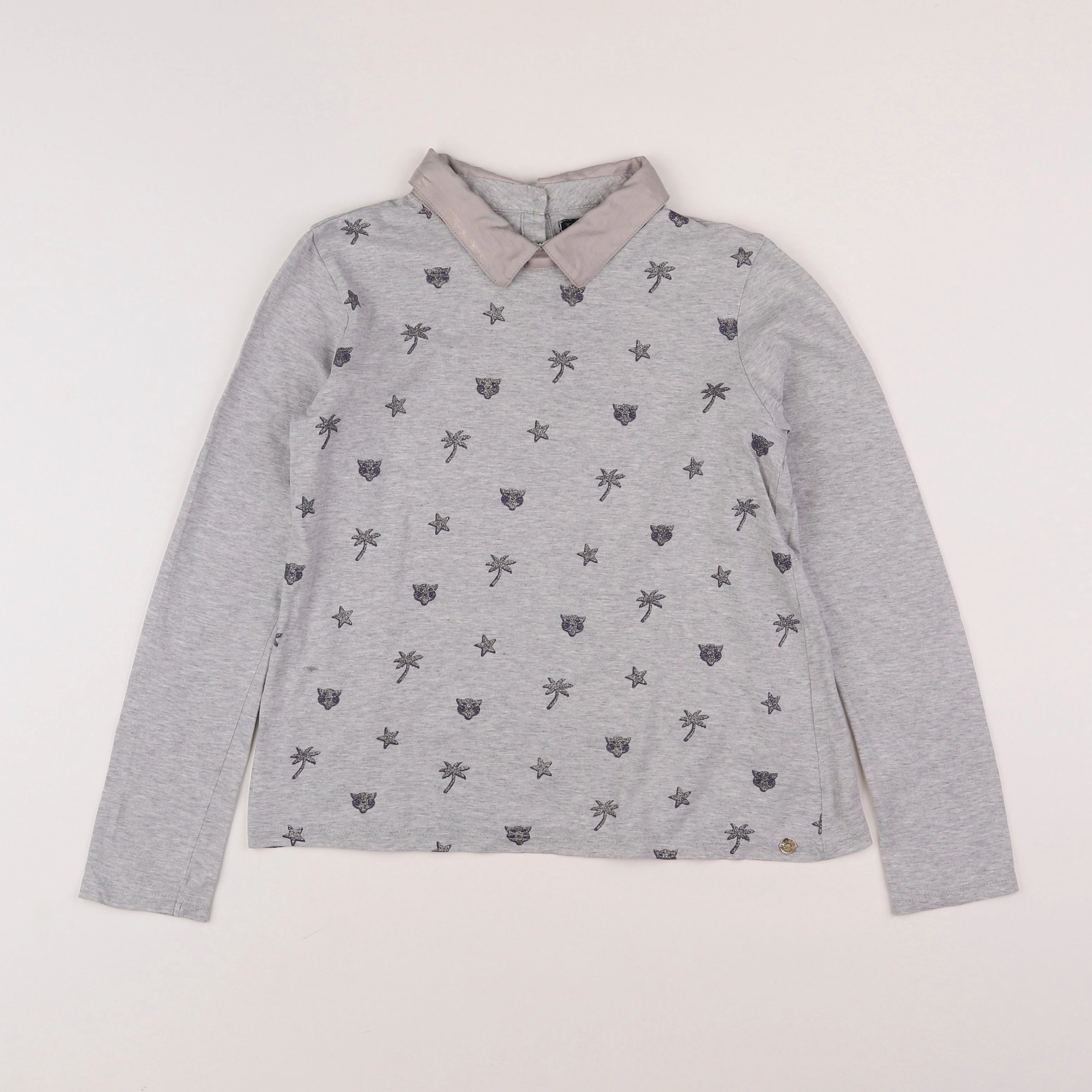 IKKS - tee-shirt gris - 10 ans
