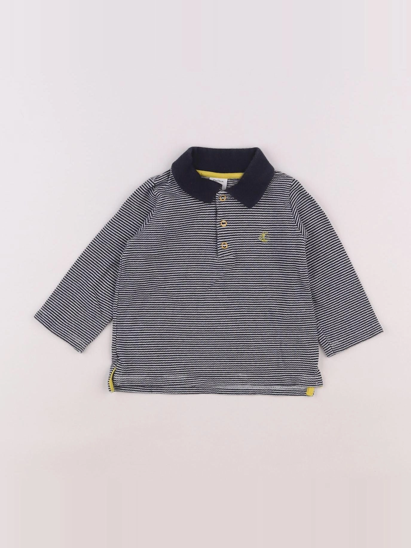 Petit Bateau - tee-shirt blanc, bleu - 12 mois