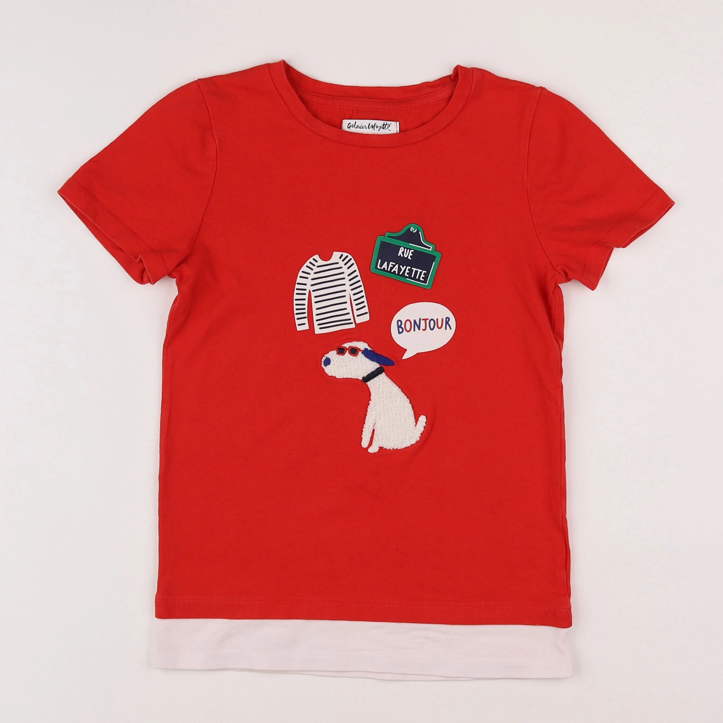 Galeries Lafayette - tee-shirt rouge - 8 ans