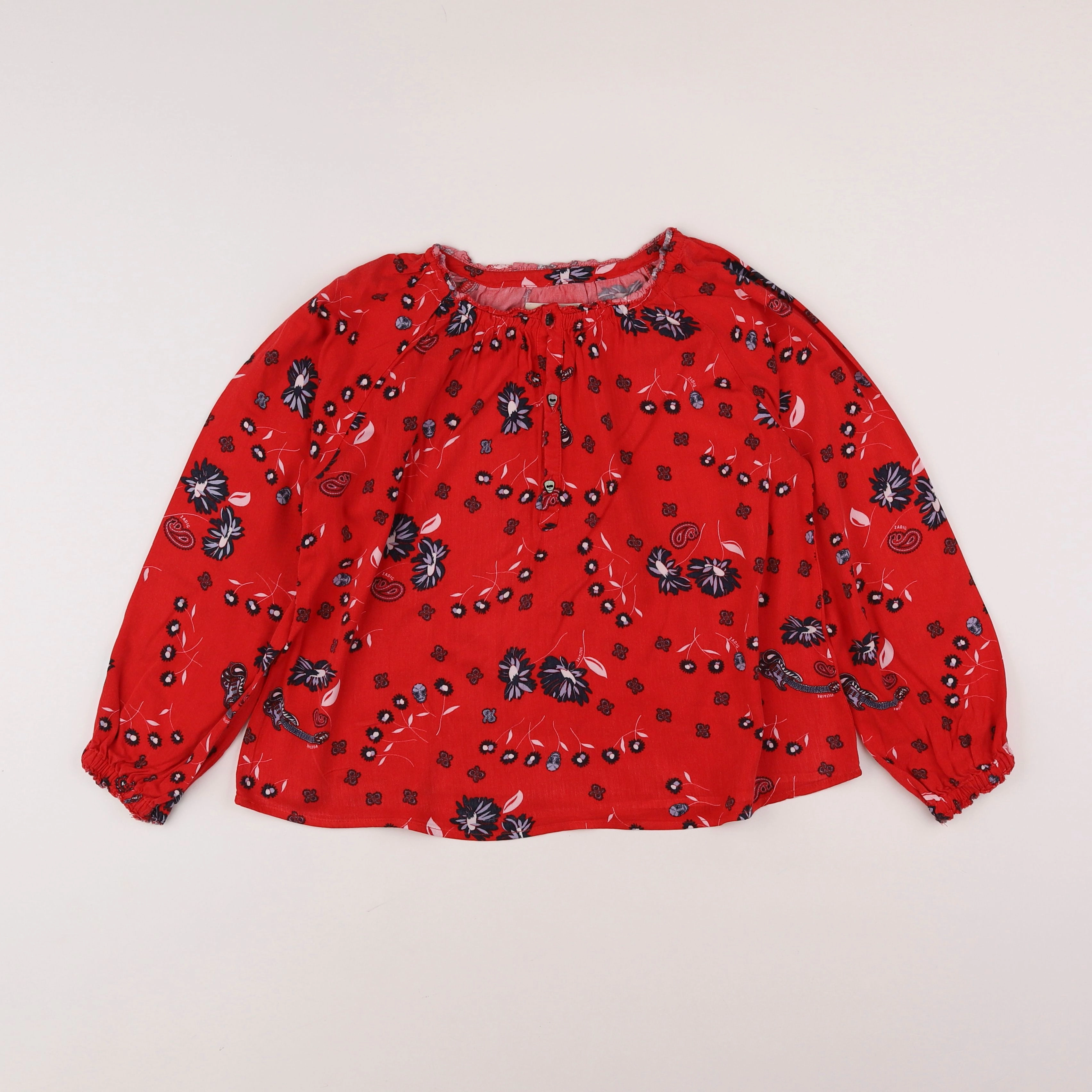 Zadig & Voltaire - blouse rouge - 8 ans