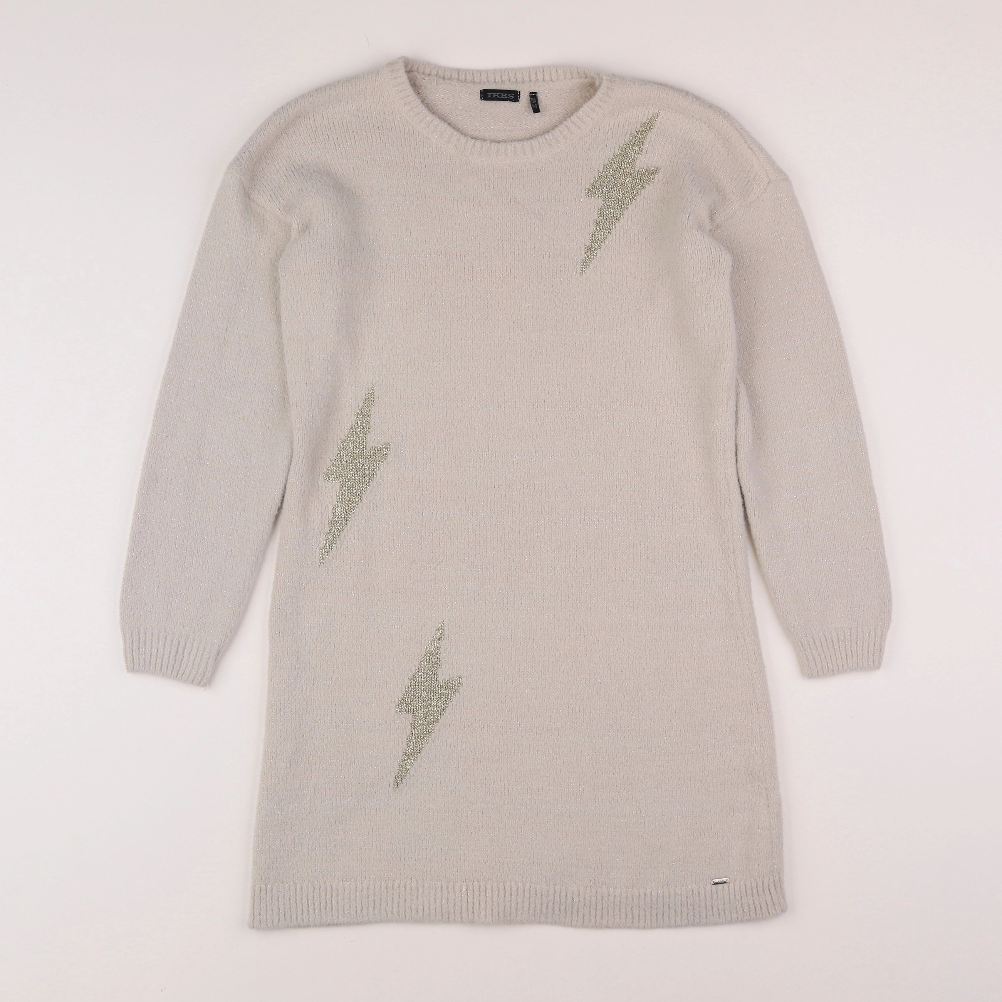 IKKS - robe beige, or - 10 ans